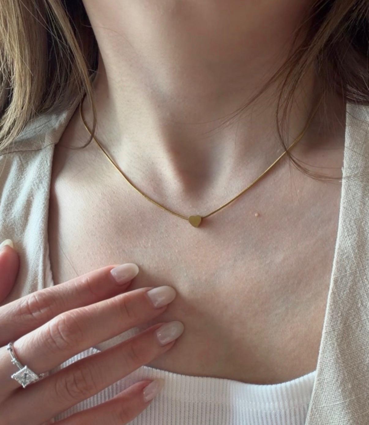 泰國🇹🇭簡約愛心鎖骨鏈