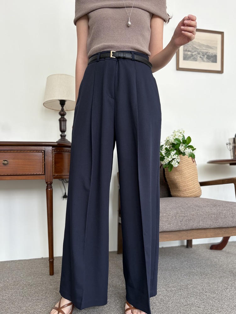 [輕薄!] Summer Timeless Rayon Pants (Navy)
