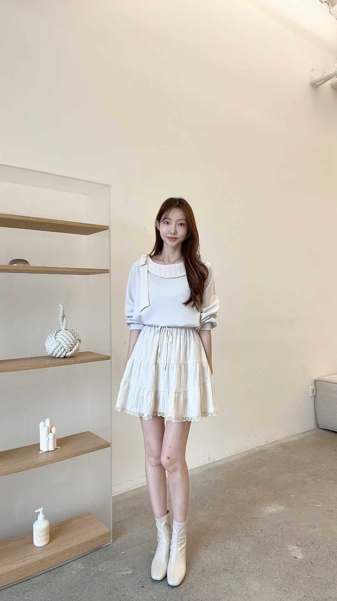 FV14_04 百搭全橡筋蛋糕裙 (3色)