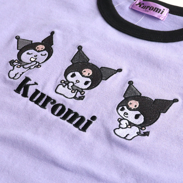 🆕【⭐訂購⭐】🌀 🇯🇵 日本直送 #Kuromi 撞色領 刺繡 短袖Tee［2款選］🌀 [ELDA-0181][260520]