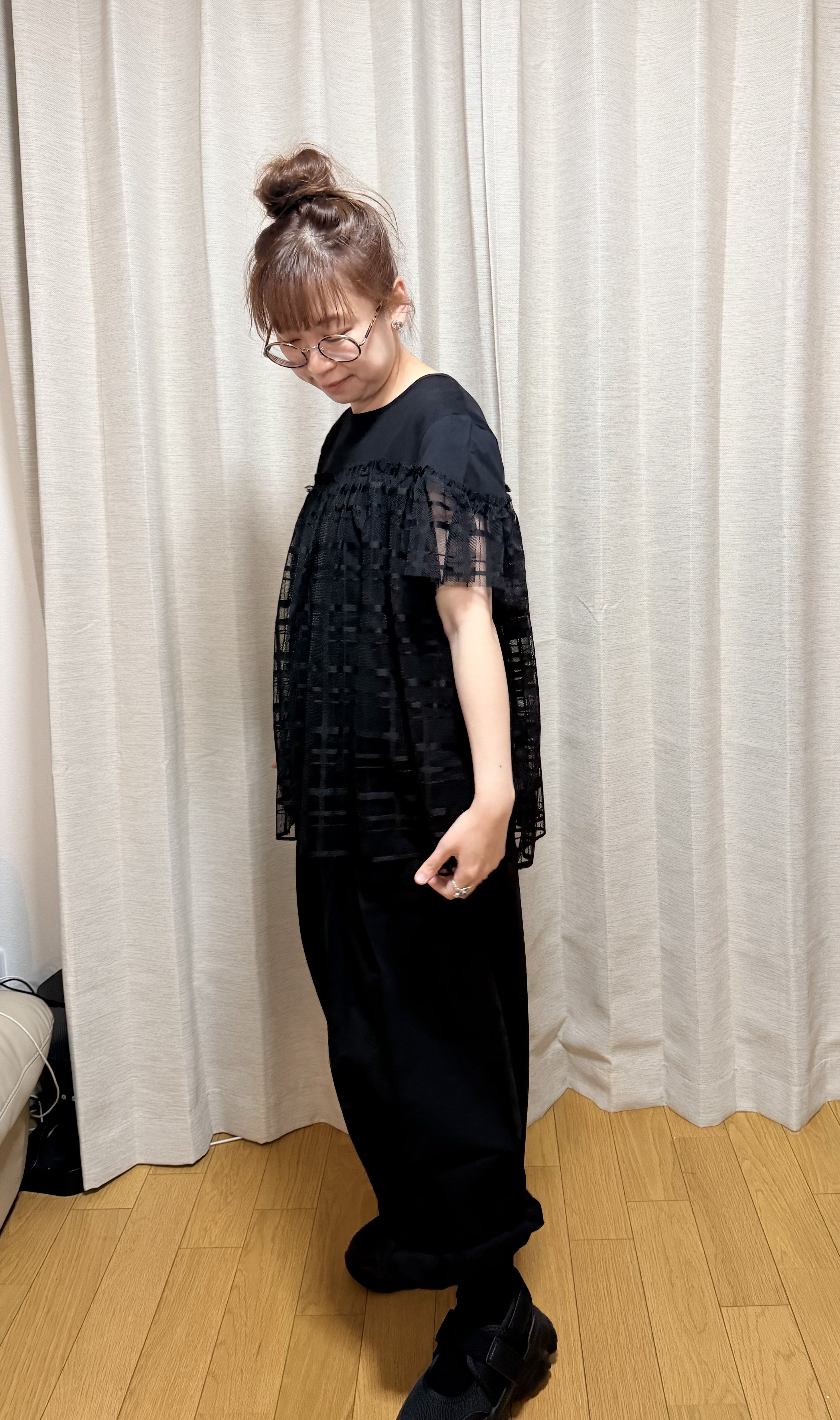 日本格仔紗紗衫