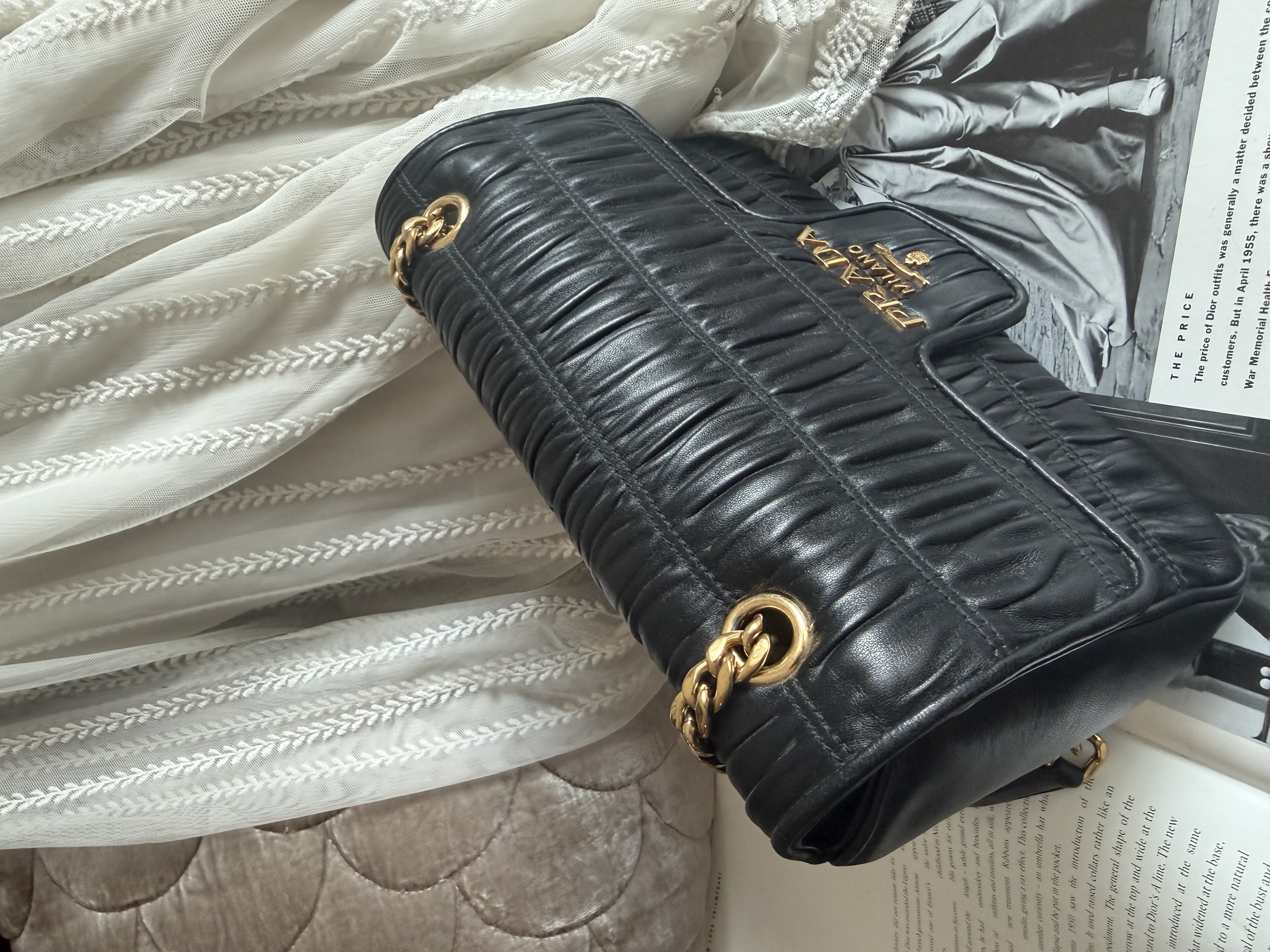 Prada Matelassé chain bag.