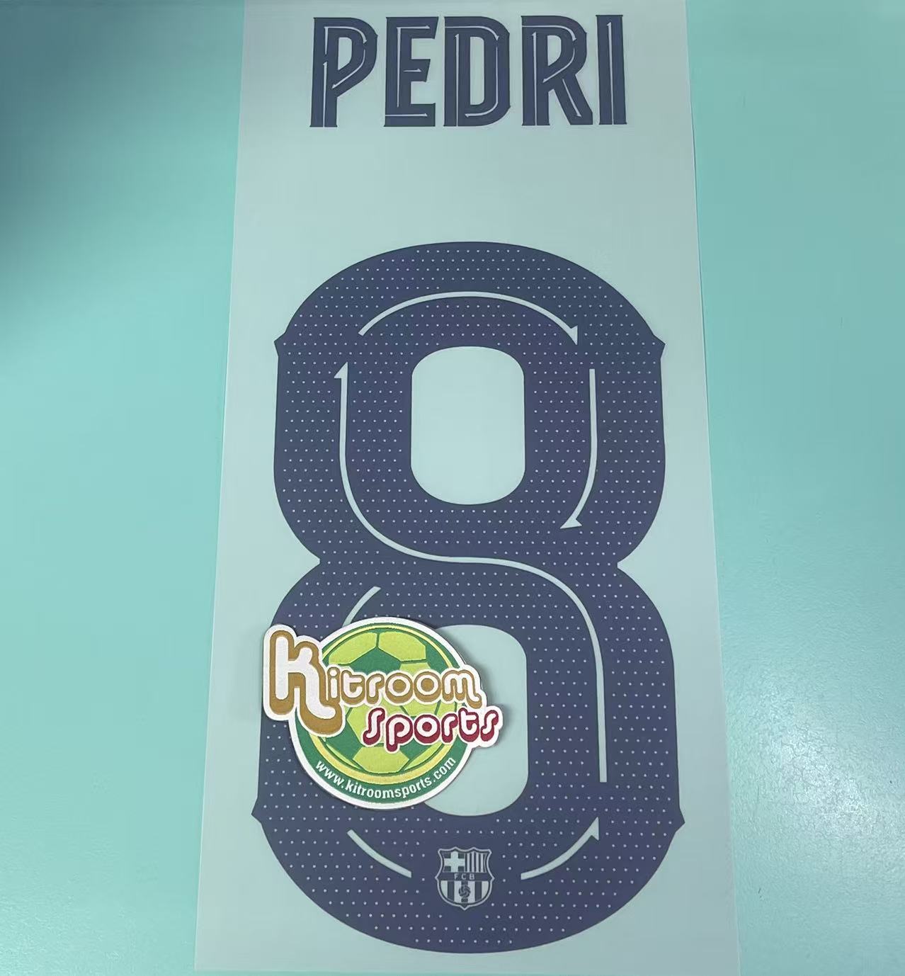 2023-24 Barcelona 4th UCL Nameset #8 PEDRI
