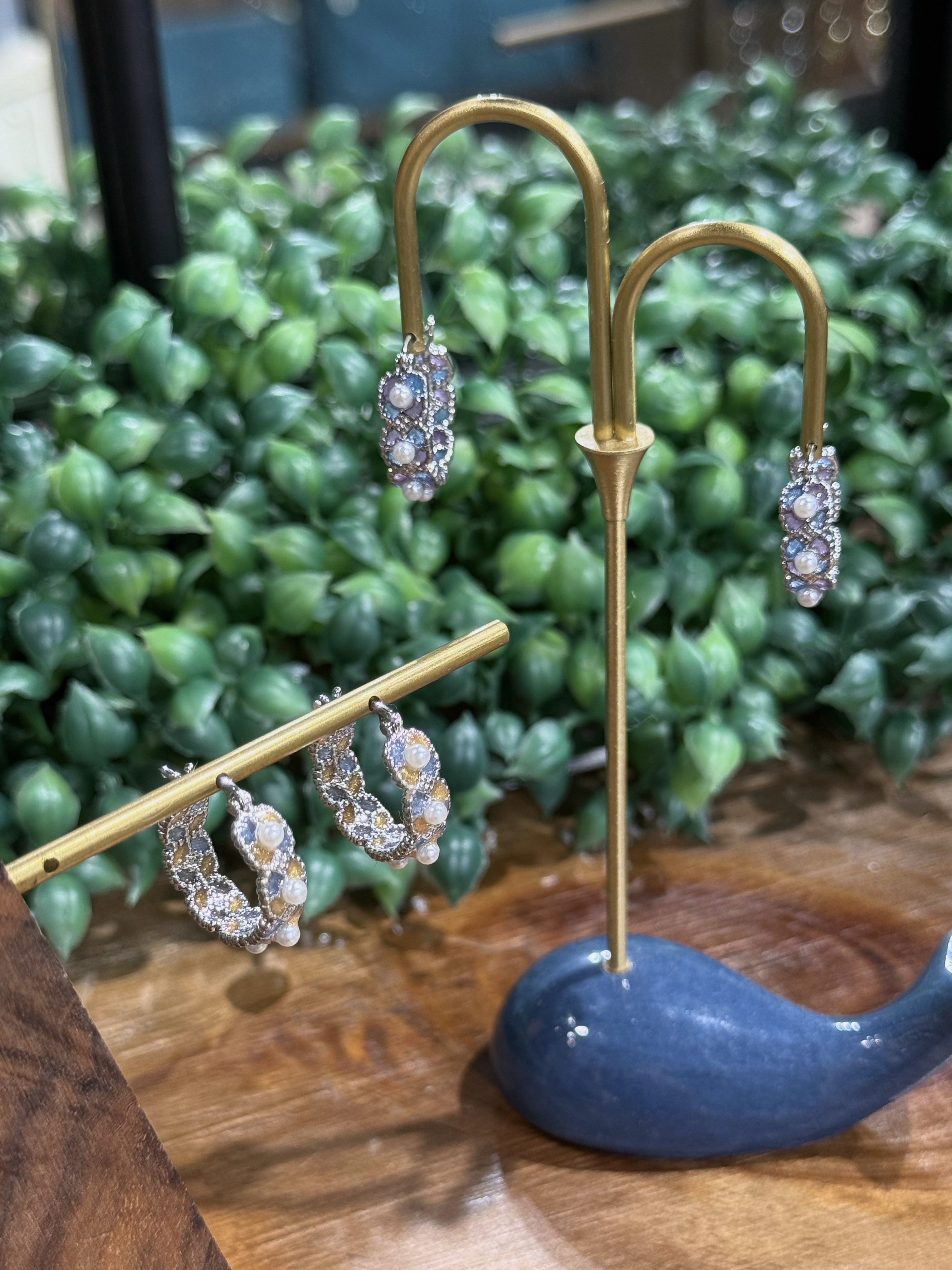 露珠花冠 Dewdrop Wreath Hoop Earrings | 耳圈款耳環