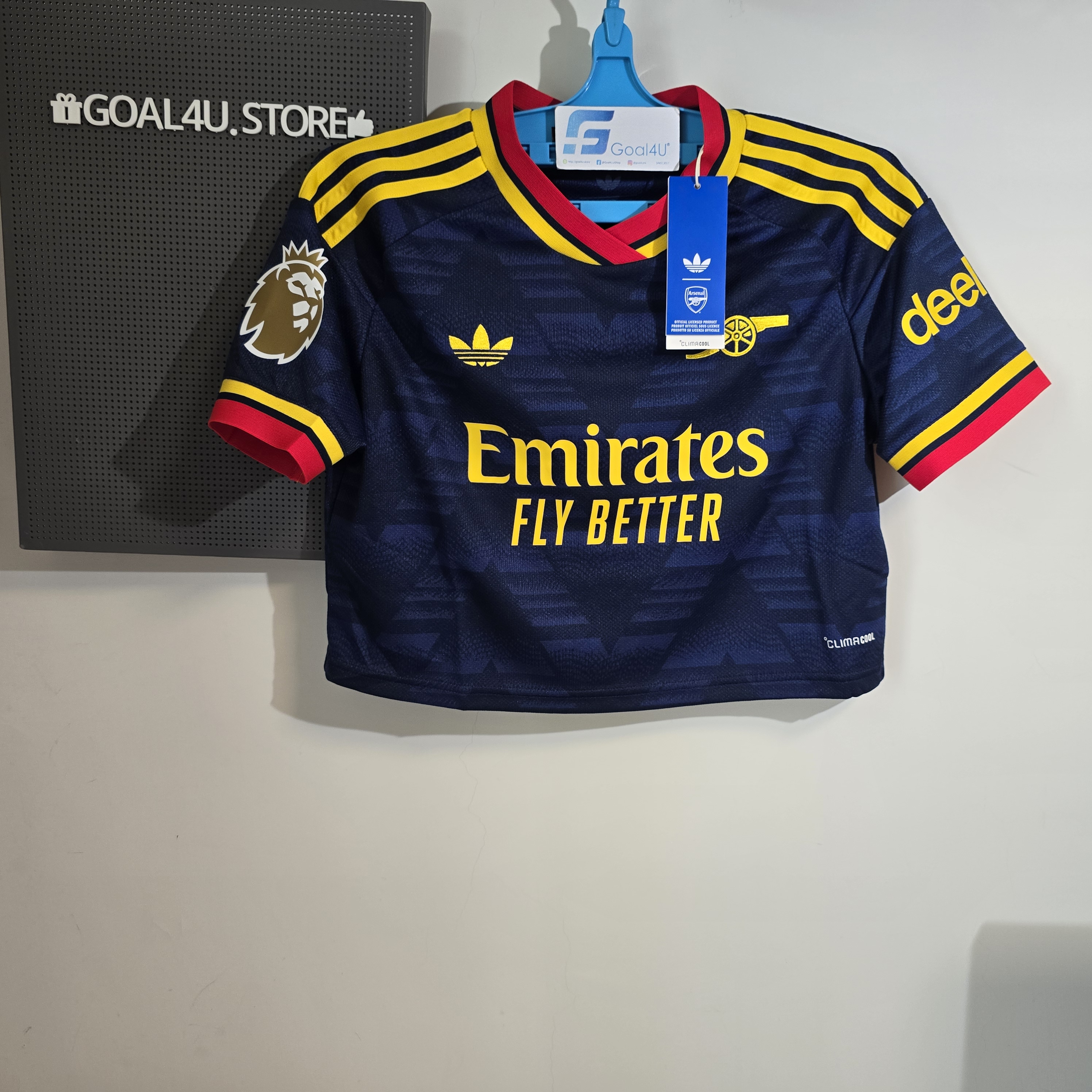 🍌重溫經典香蕉傳奇 Adidas Arsenal 阿仙奴 2026-27 女裝短版作客球迷版球衣 (可加印字章) KB5587