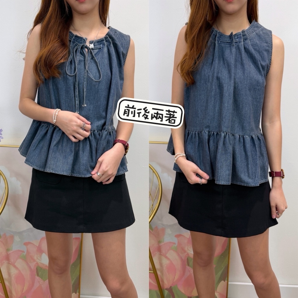 G6434 牛仔娃娃top