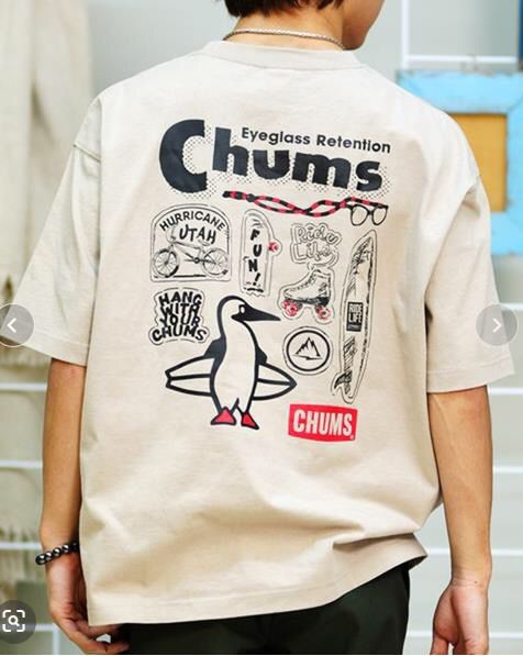 $105件。2件起$95件。3色選擇/Chums Archive Design前刺繡短袖