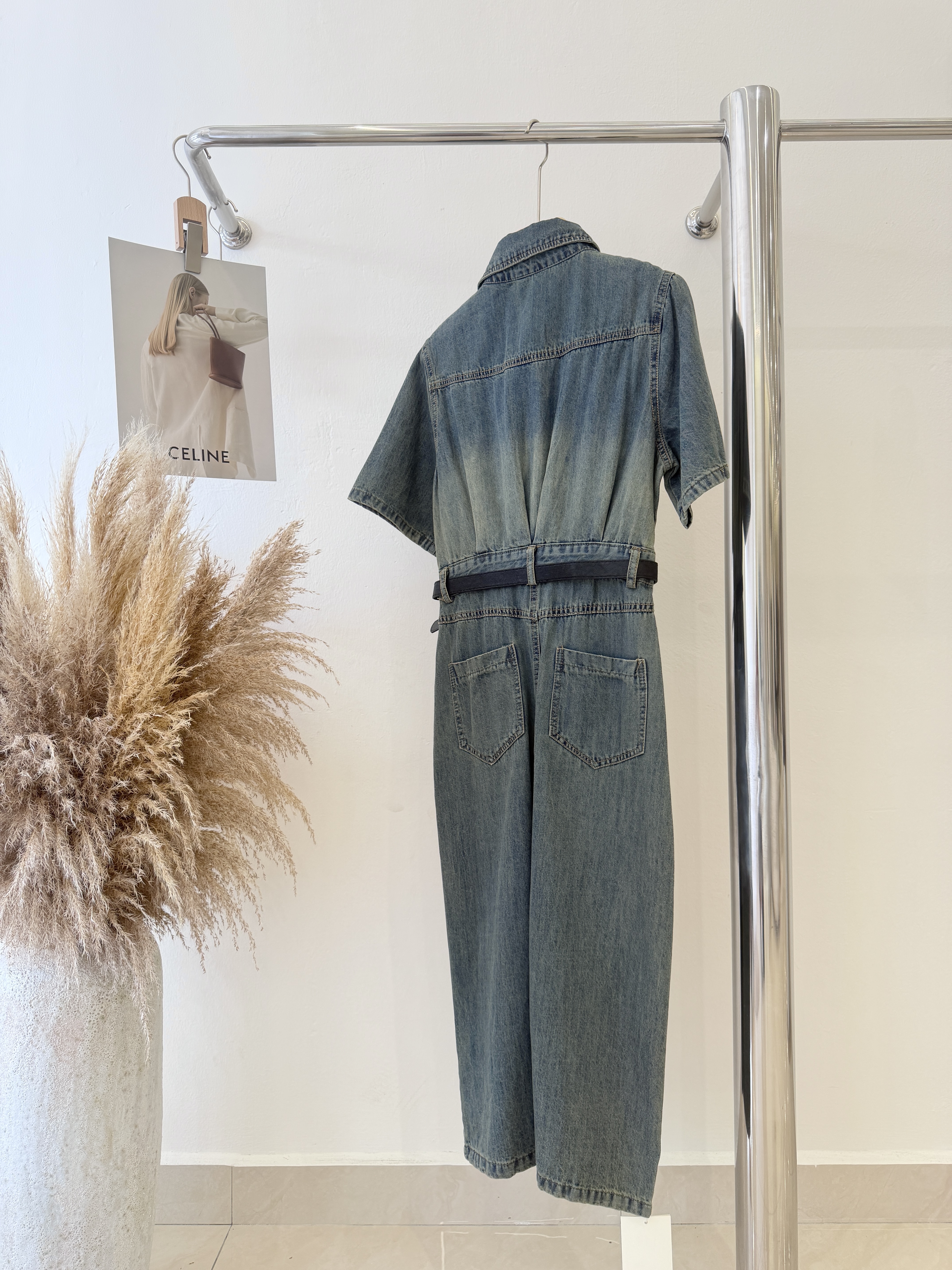 5606 爆款渐变牛仔连身裙