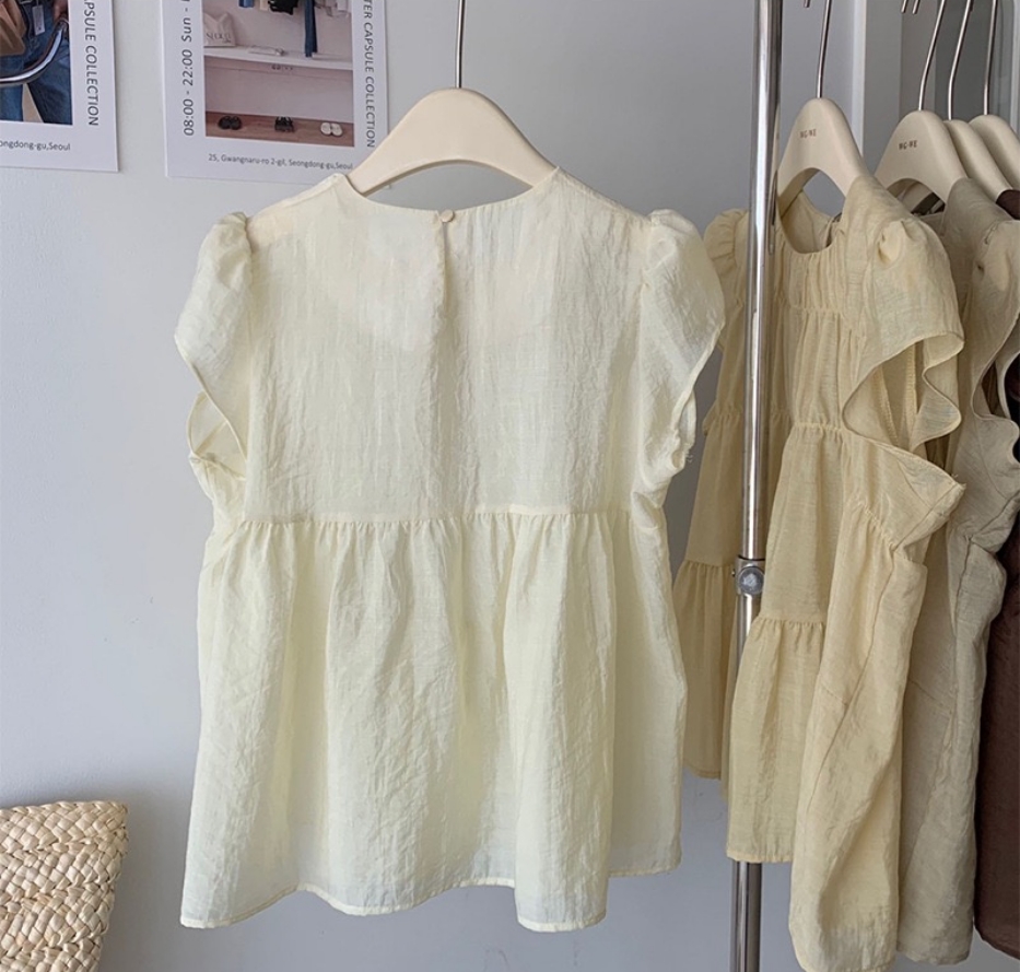 Oni Style Ruffle Blouse 韩系小衫 （ 4 colour ）