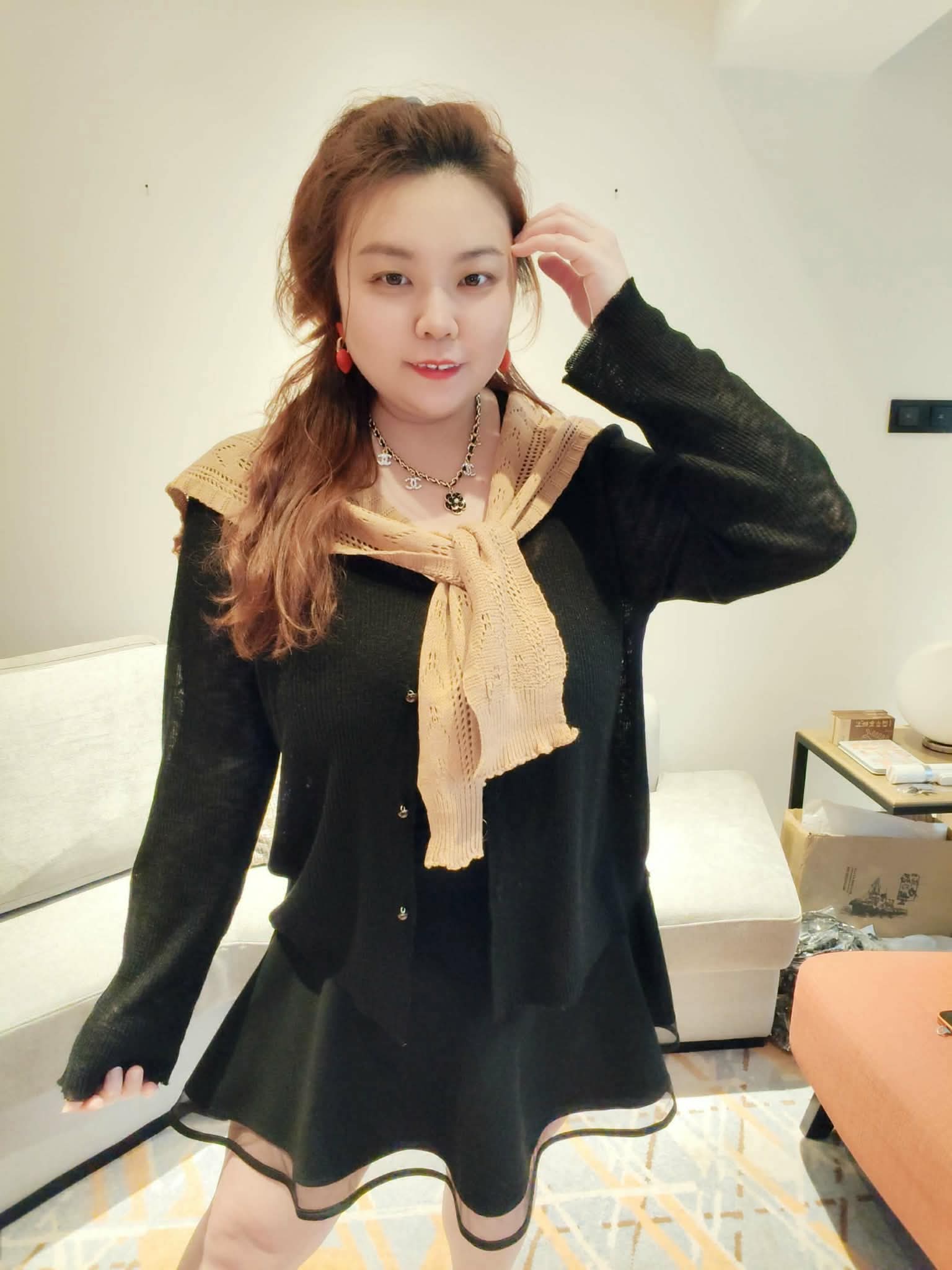 YPB03 058 人字纹镂空钩花小披肩假领子（⚠️不包括上衣）