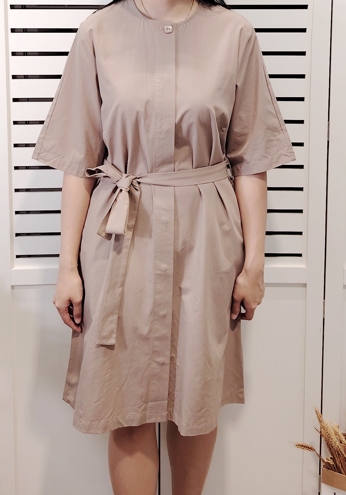 H9156 Button Down Dress With Belt