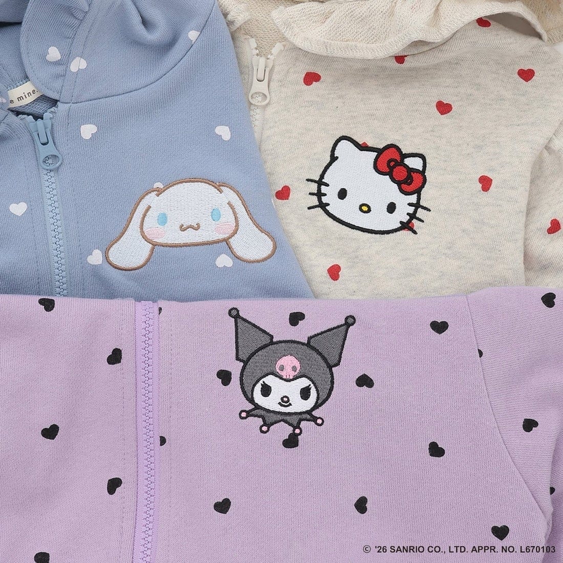 日本Sanrio 秋冬新款連帽拉鍊外套