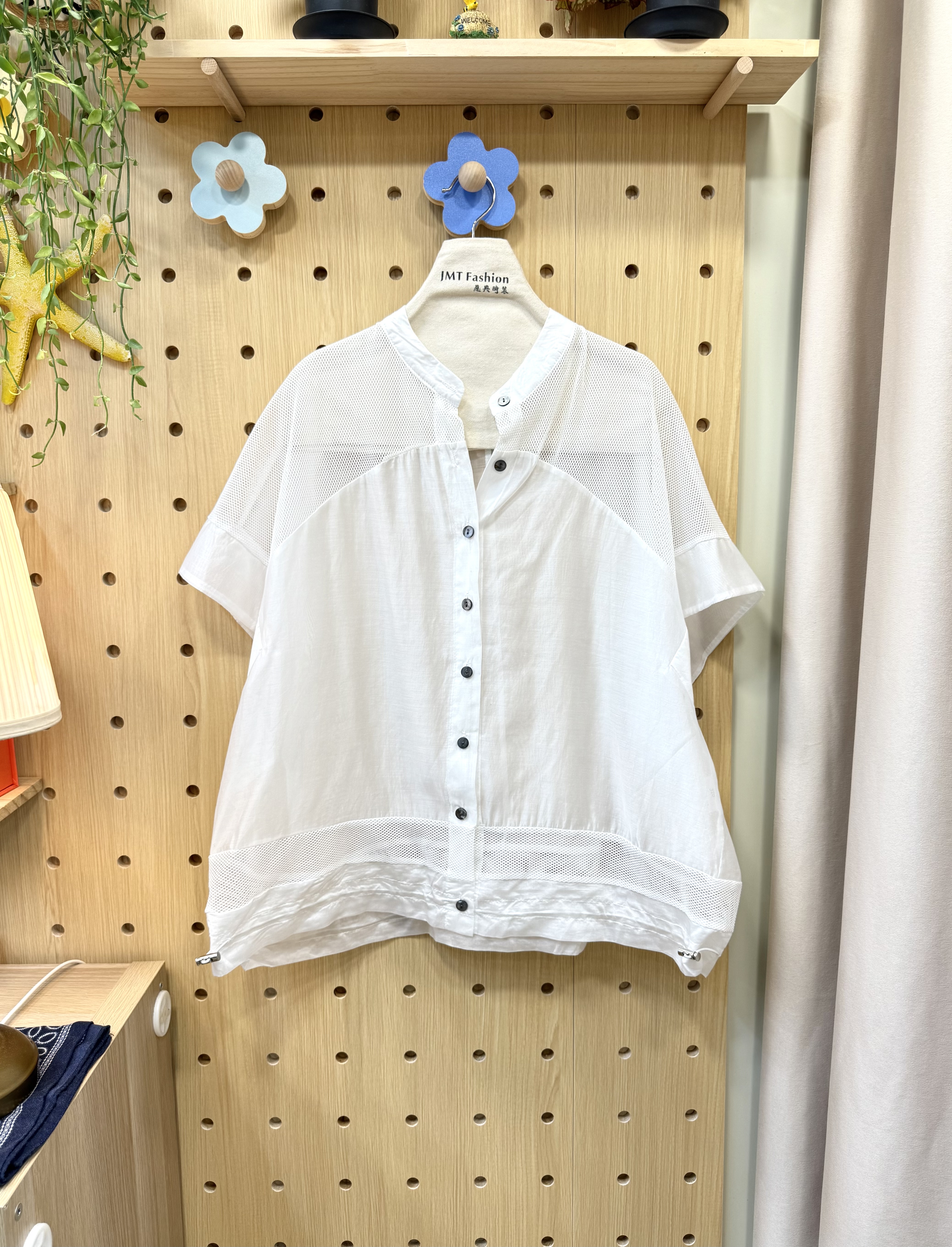 天絲網格拼接衫 M977 417304259 