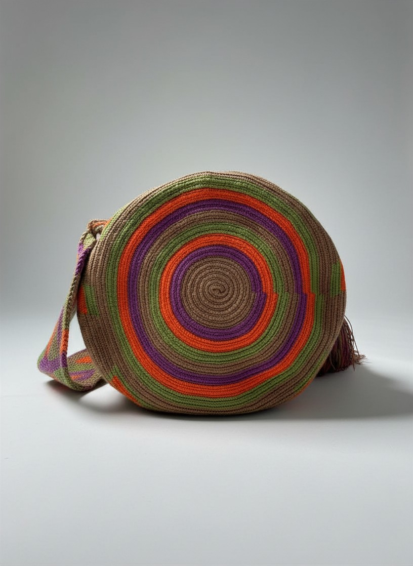 【背得起嘅藝術品】哥倫比亞正宗 Wayuu Mochila 手工民族編織袋  [預計 : 6月中至尾發貨] (PO-WY-BGEORG-G01)