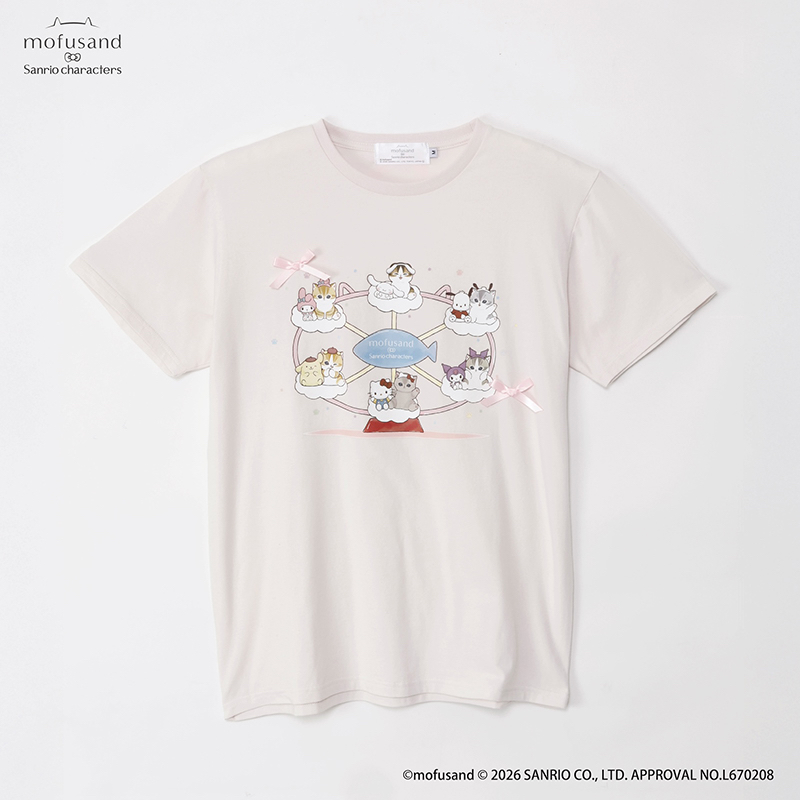 🎀【預訂】Sanrio x Mofusand T-shirt 雲朵摩天輪 