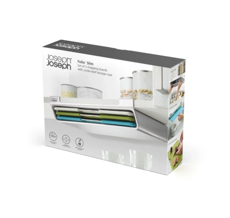 全新 Joseph Joseph懸掛式砧板收納架連多色砧板3塊套裝