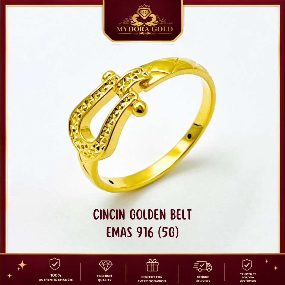 MYDORA Cincin Golden Belt (5G) l EMAS 916/22K