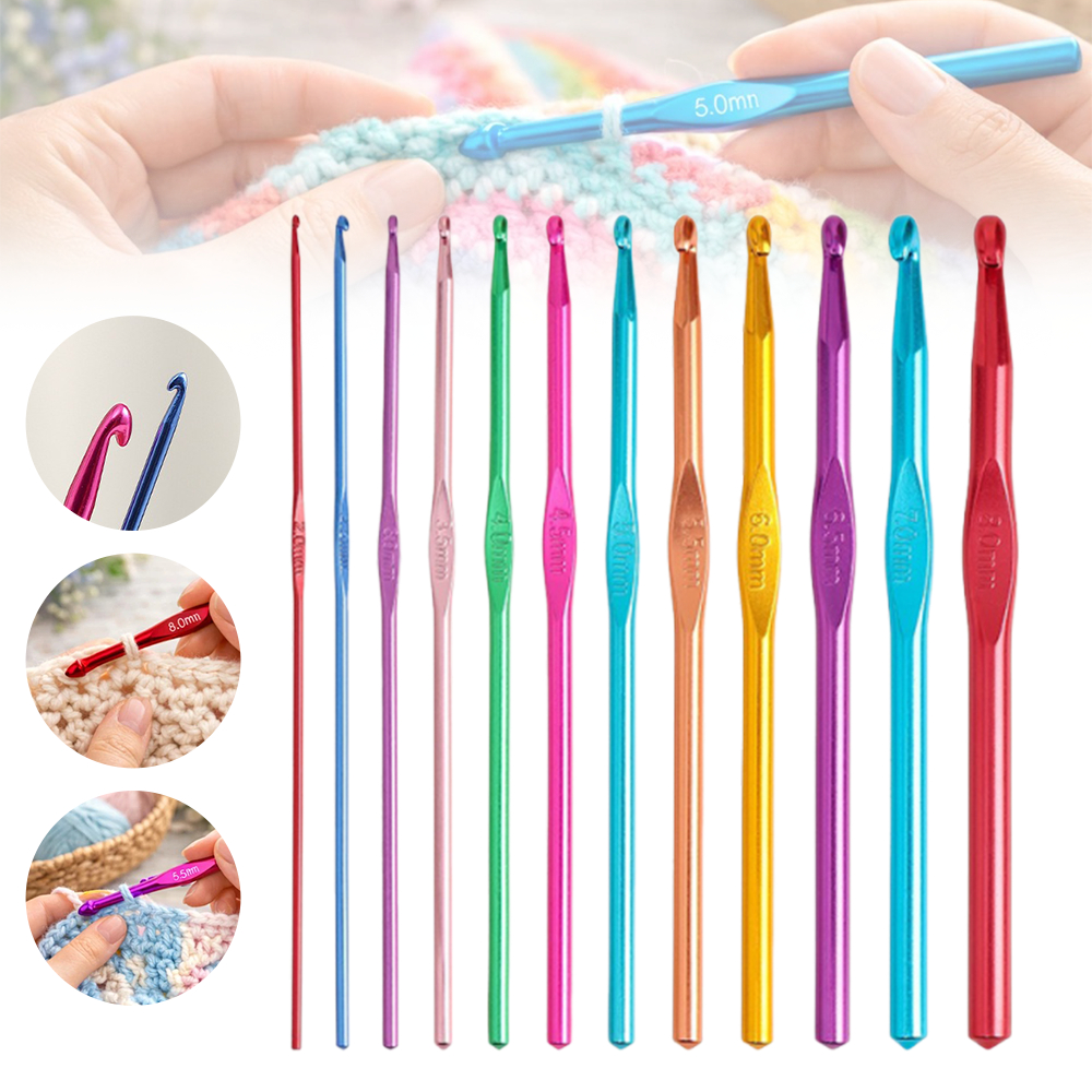 彩色毛衣鉤針 12件套 UA0526