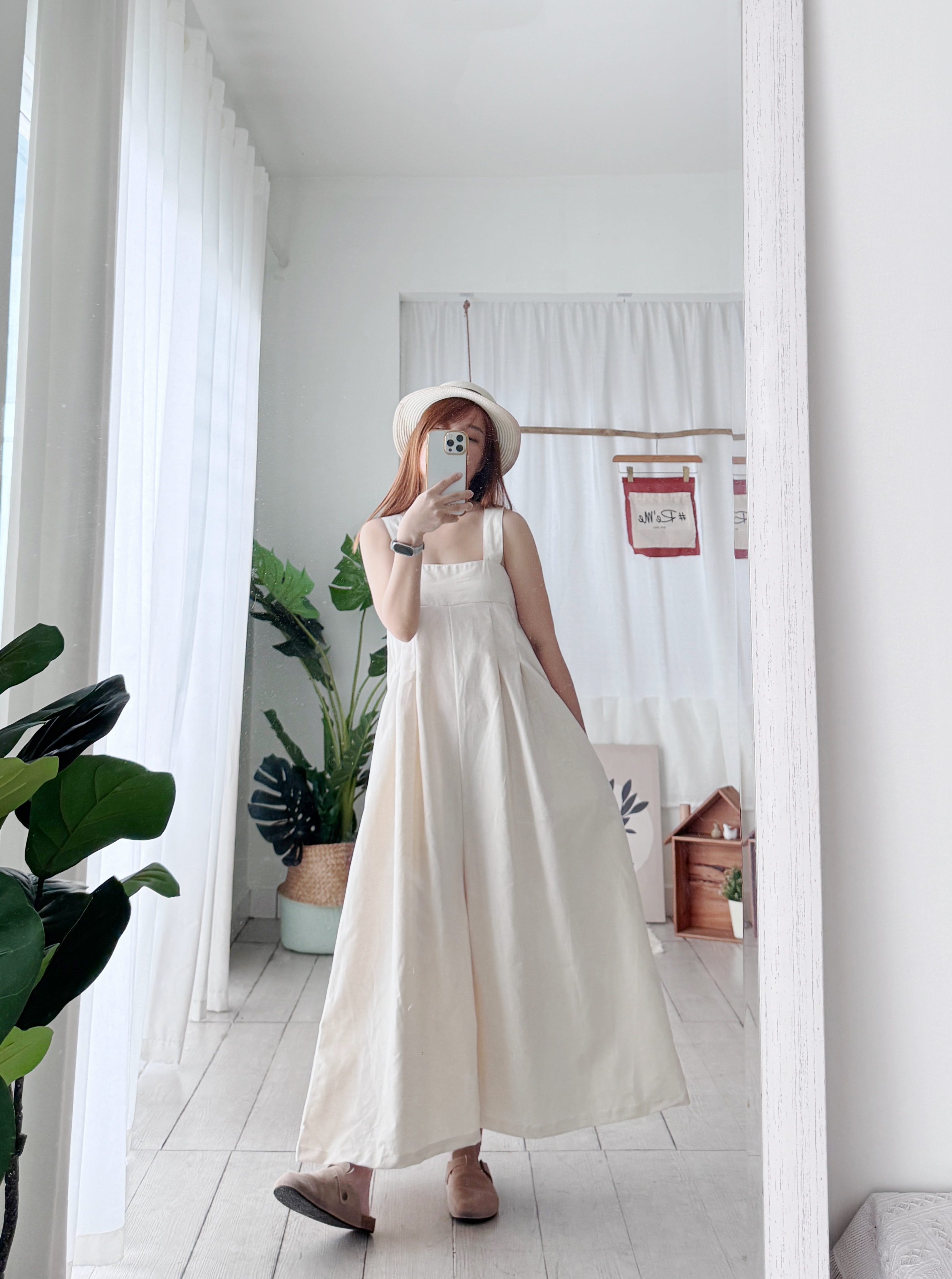 日系阔腿松弛感连身裤