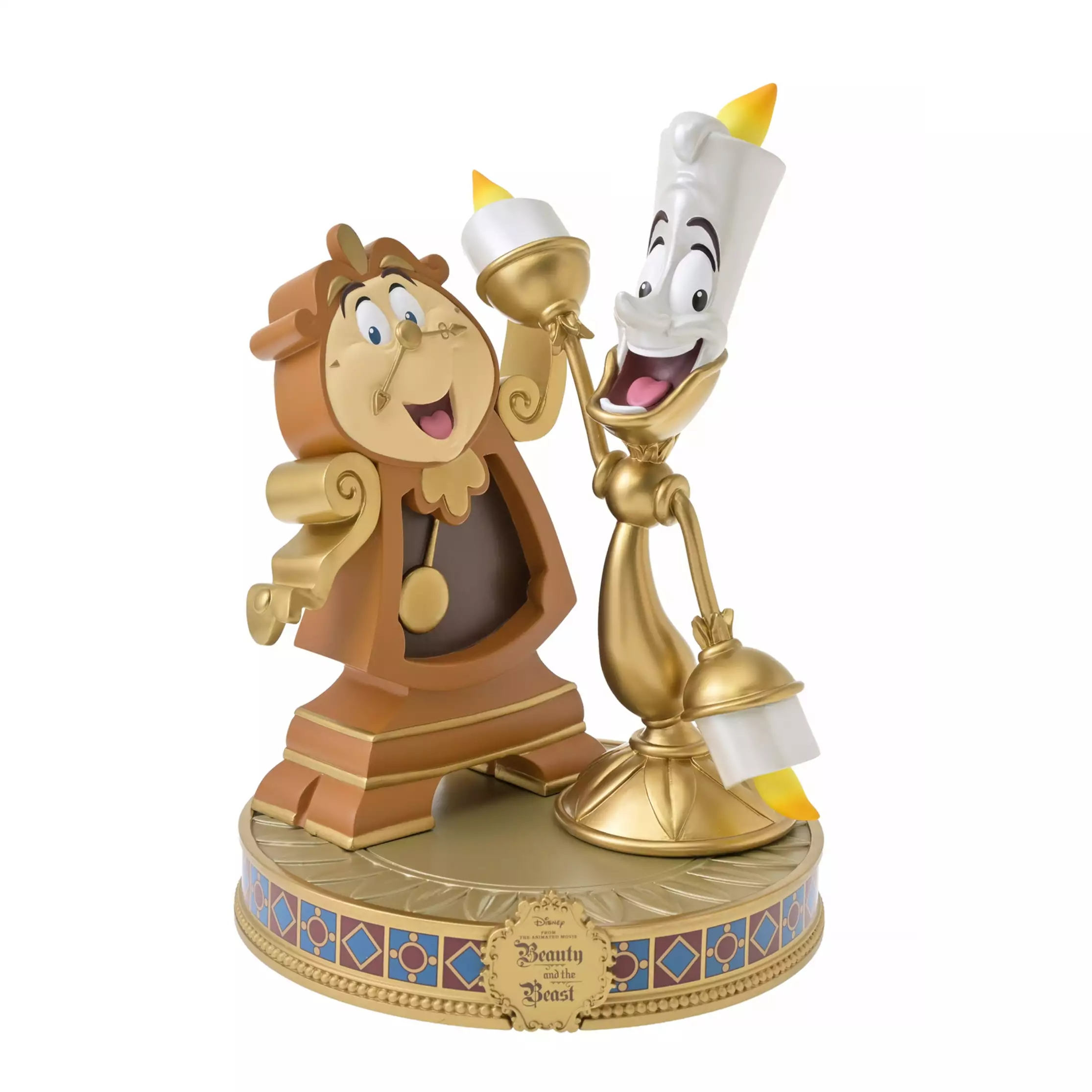 🌸 【預訂】Lumiere & Cogsworth Figure - DISNEY ANIMATION BEAUTY AND THE BEAST 35TH ANNIVERSARY