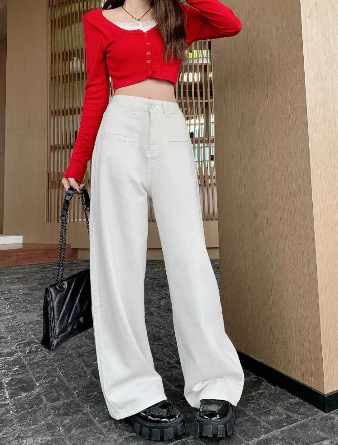 PT225直筒牛仔长裤