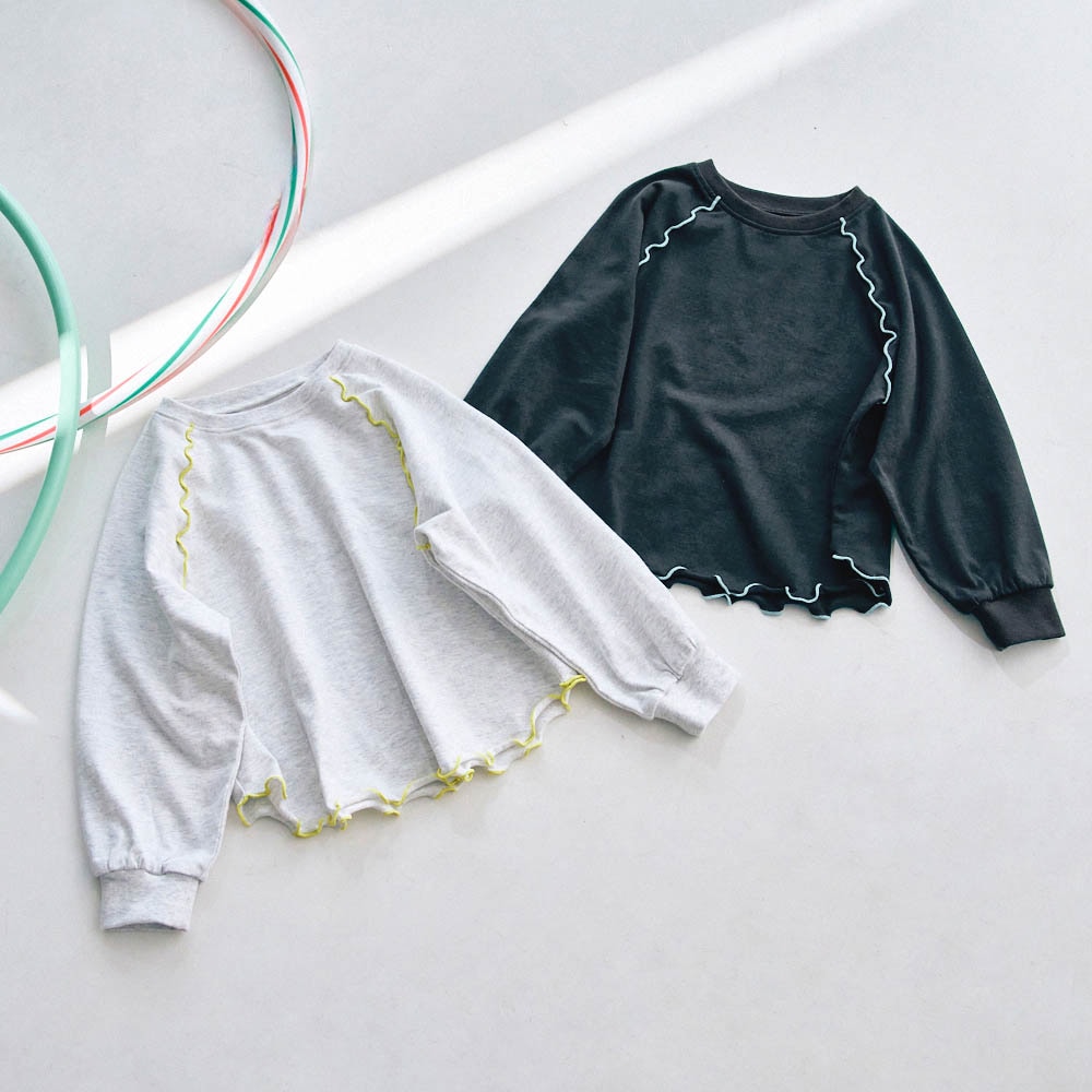 🆕【⭐訂購⭐】 🇯🇵日本直送🌀撞色 荷葉綑邊下擺 速乾上衣［2款選］🌀[ELBA-0051][260304]