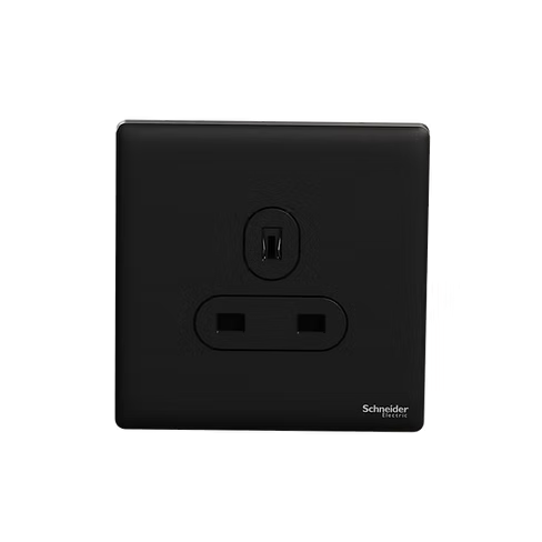 施耐德 Unica X 曜石黑 13A單蘇 插座