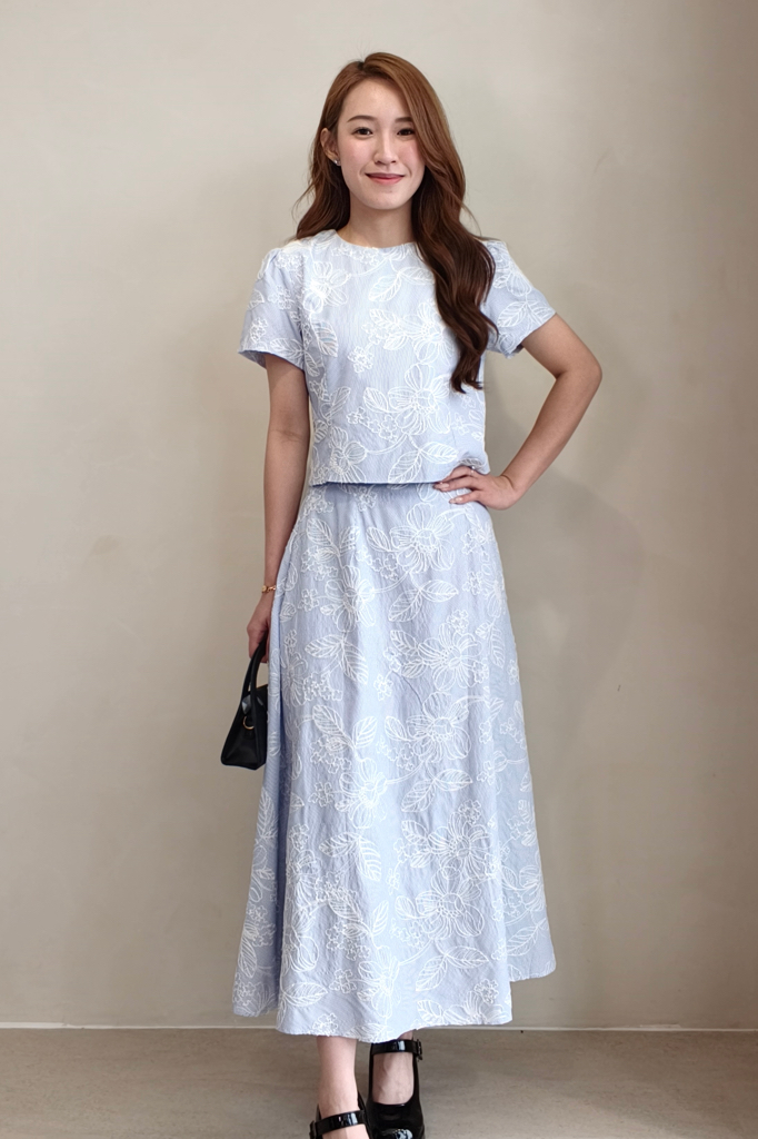 60103 Floral Embroidered Two-Piece Set