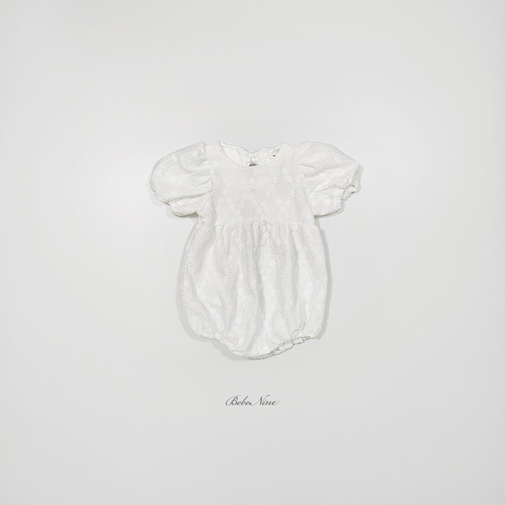 ☀️預訂 韓國直送☀️🇰🇷Bebenine兩色花朵提花後背大絲帶短袖包屁衣