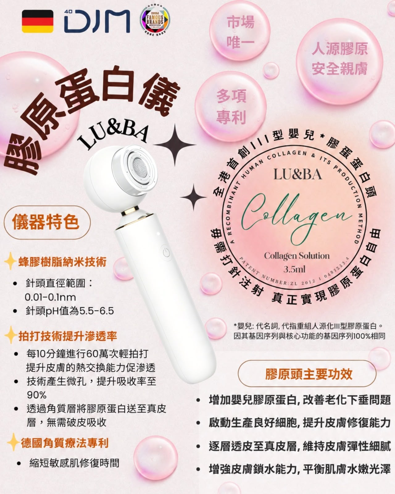 香港行貨 DJM LU&BA 膠原蛋白美容儀 