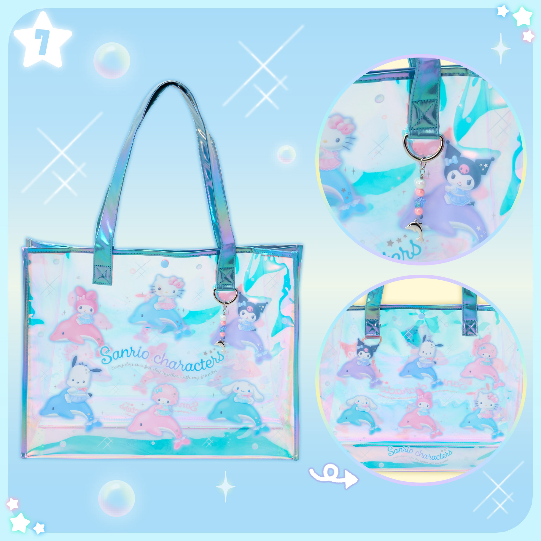 日本預訂📍日本Sanrio可愛閃亮海豚系列 - 公仔/吊飾/髮夾/Tote Bag/盲盒