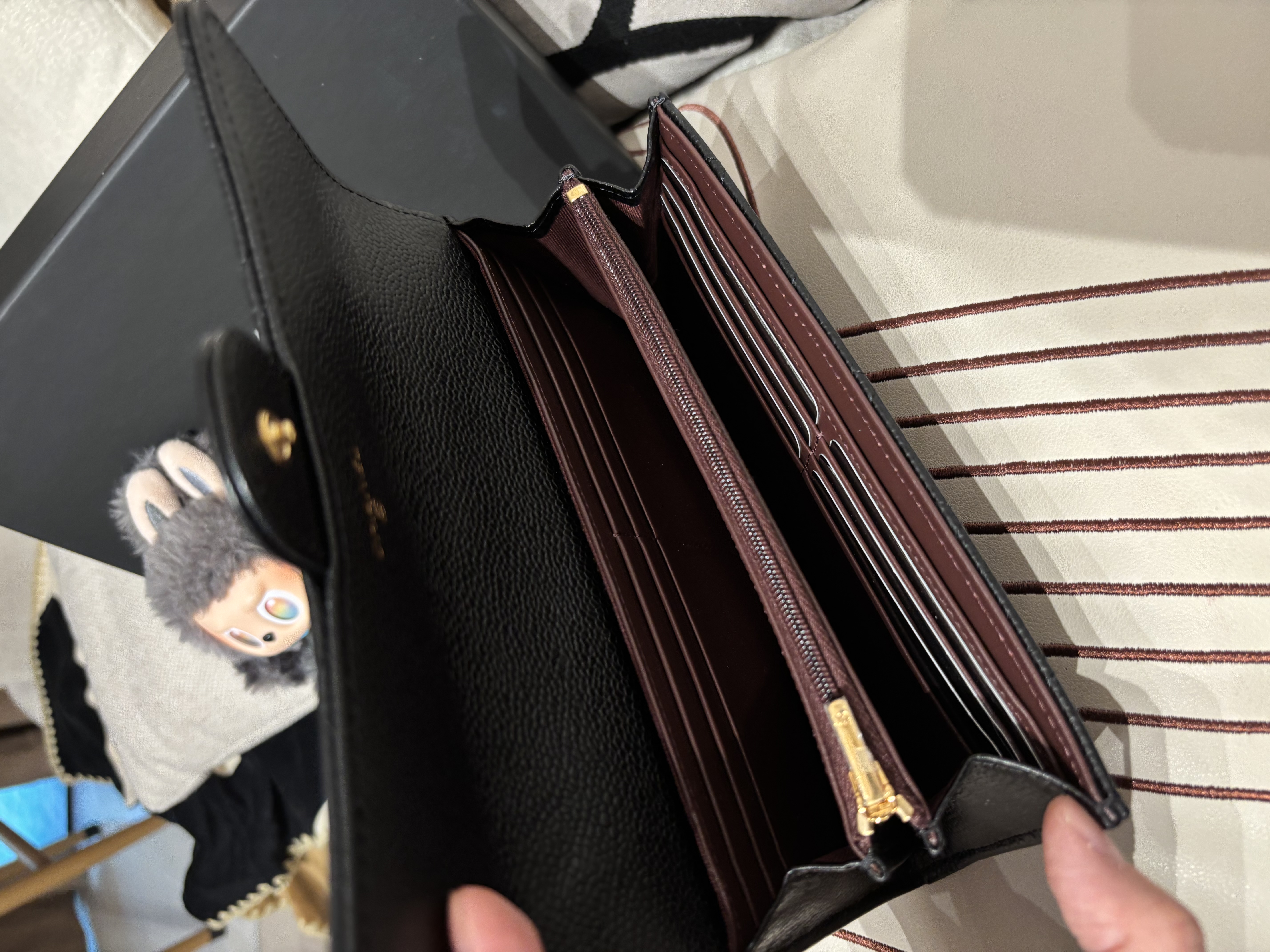 Chanel classic wallet 黑色荔枝牛皮經典長銀包金扣,100%Authentic, 未使用品unused ✅專門店收據✅晶片✅塵袋✅盒 