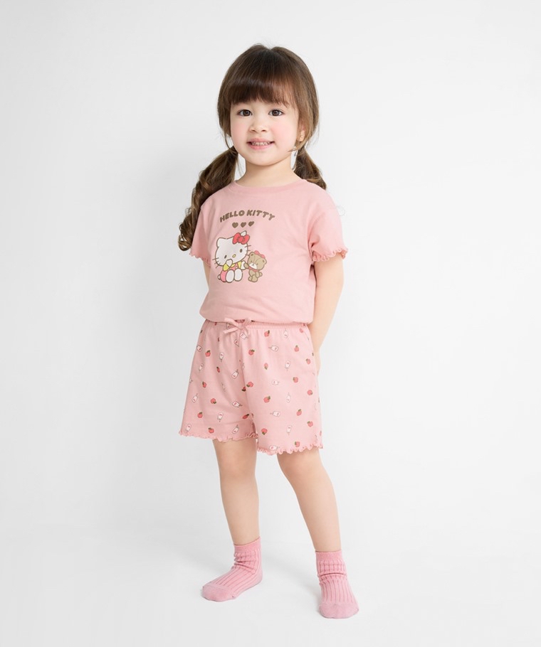 ☀️預訂 台灣直送☀️正版授權Sanrio系列四色純棉花邊印花家居服上下套裝