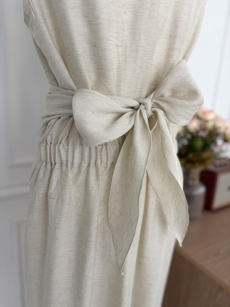 Effortless Wrap Dress (Oat)