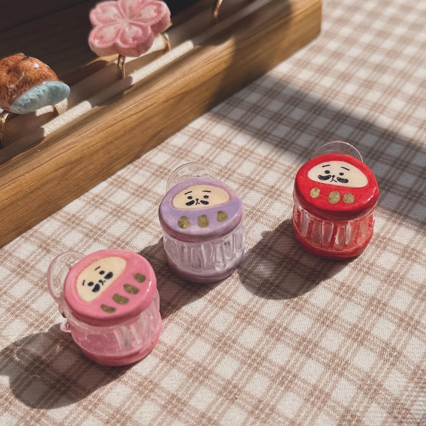 迷你手繪達摩小抓夾（多色）可客製色