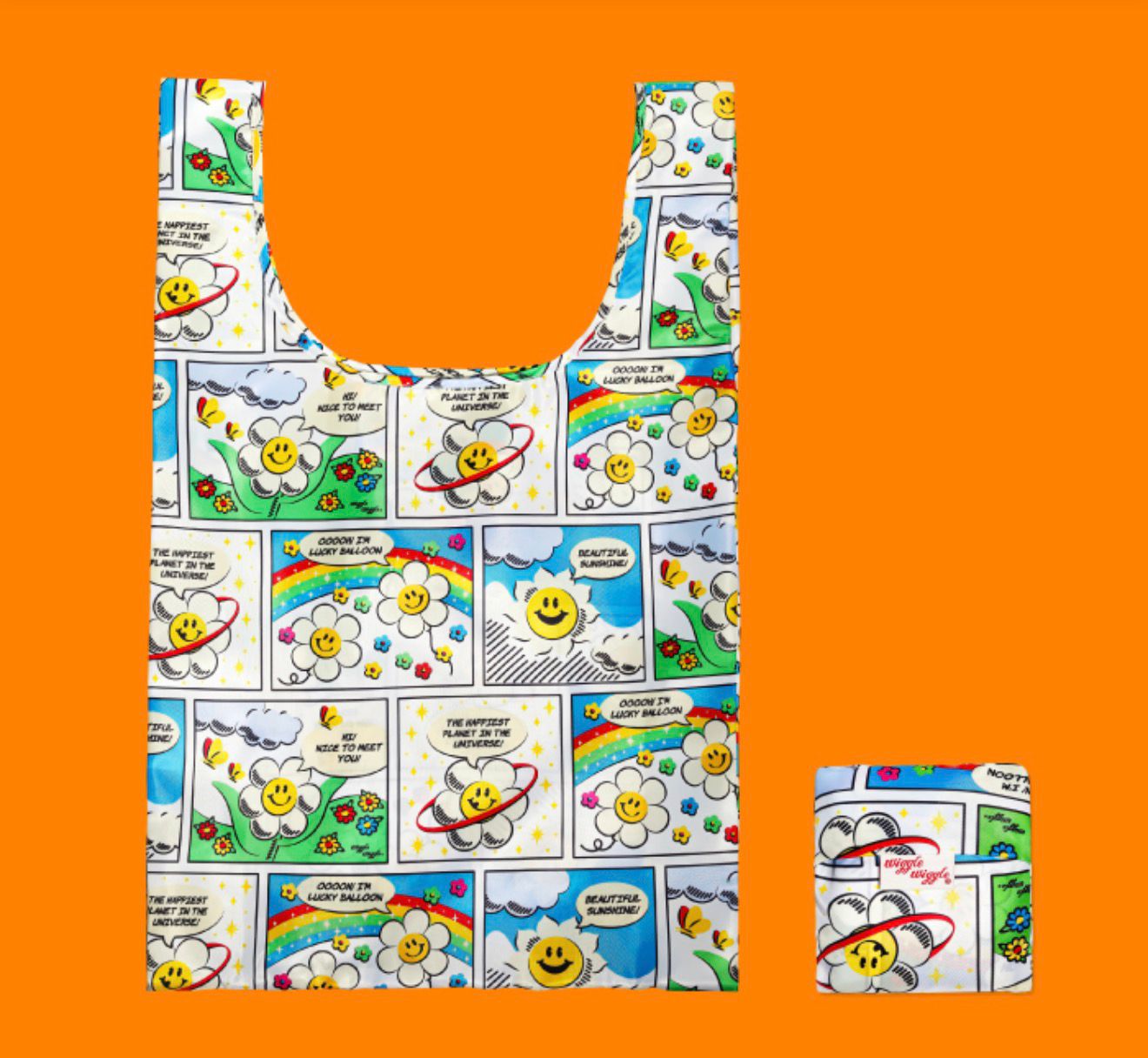 Wiggle Wiggle Vintage Cartoon 可摺疊環保袋