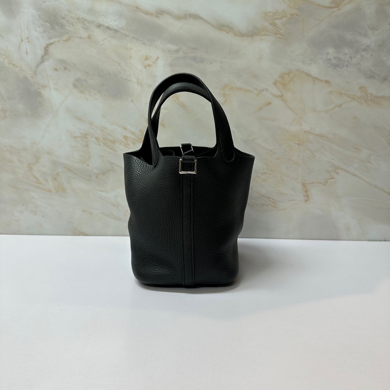 Pre-owned Hermes Picotin 18 Black Clemence