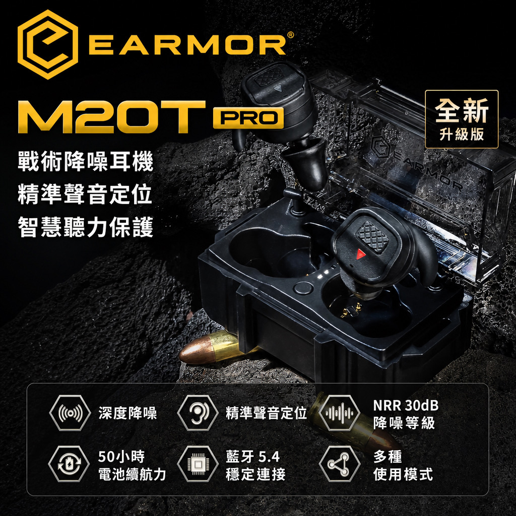 Earmor M20T Pro 戰術5.4藍牙耳機