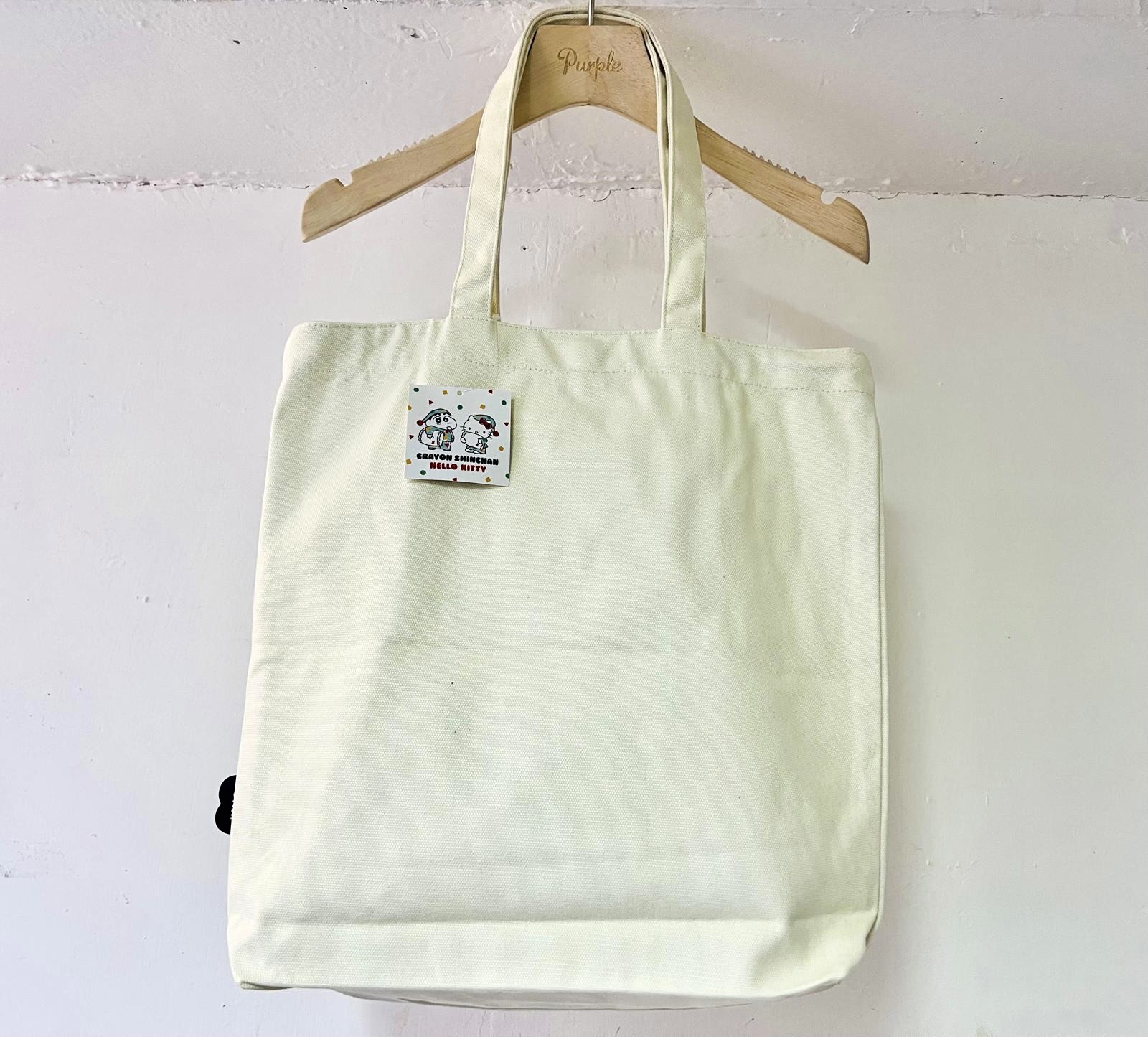 🎌日本直送🎌蠟筆小新x Hello Kitty 厚身帆布則孭袋 