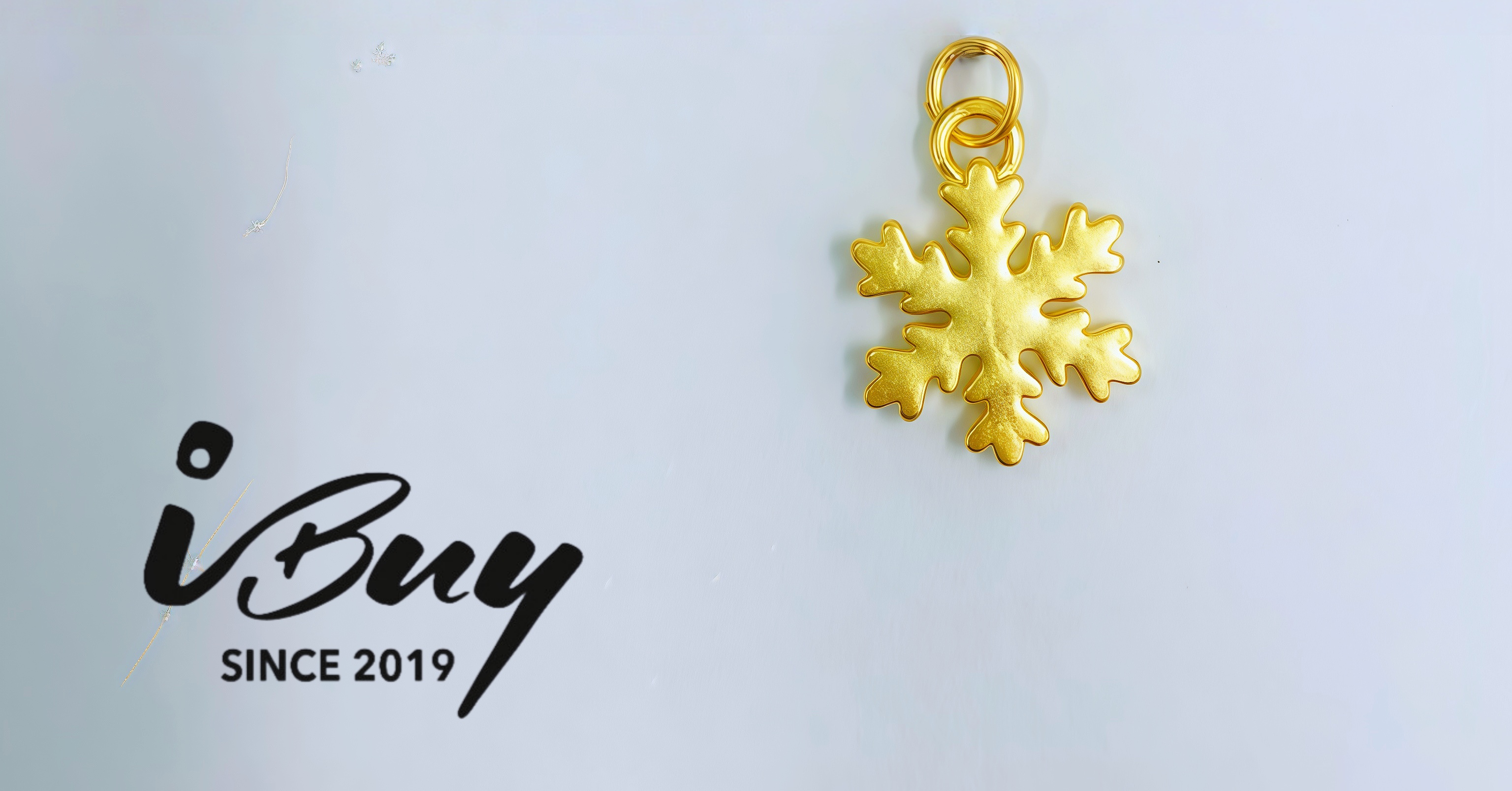 999 GOLD SNOWFLAKE PENDANT 999 金 雪花吊坠