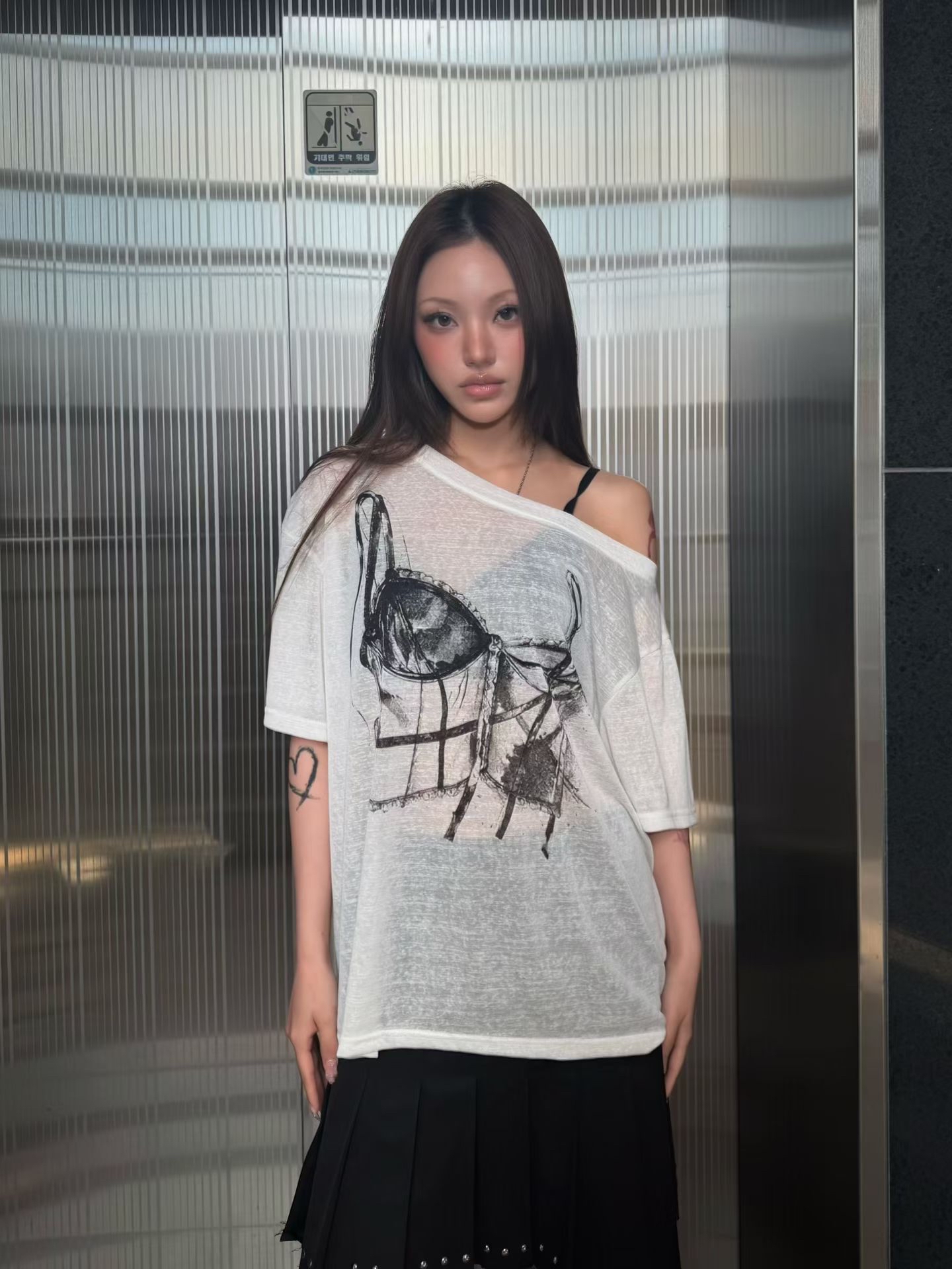 Sketch Graphic Sheer Tee
