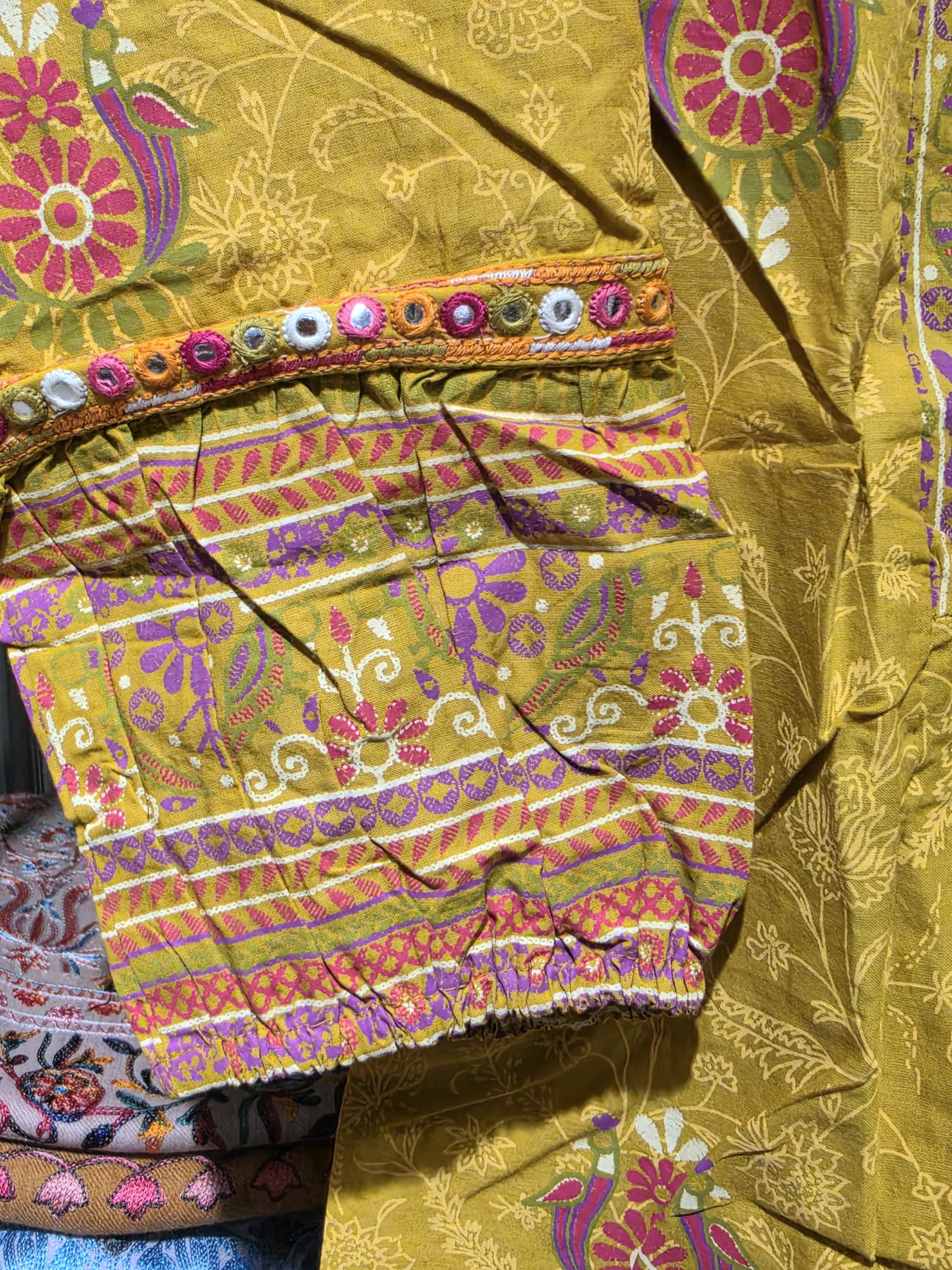 印度純棉印花刺繡上衣