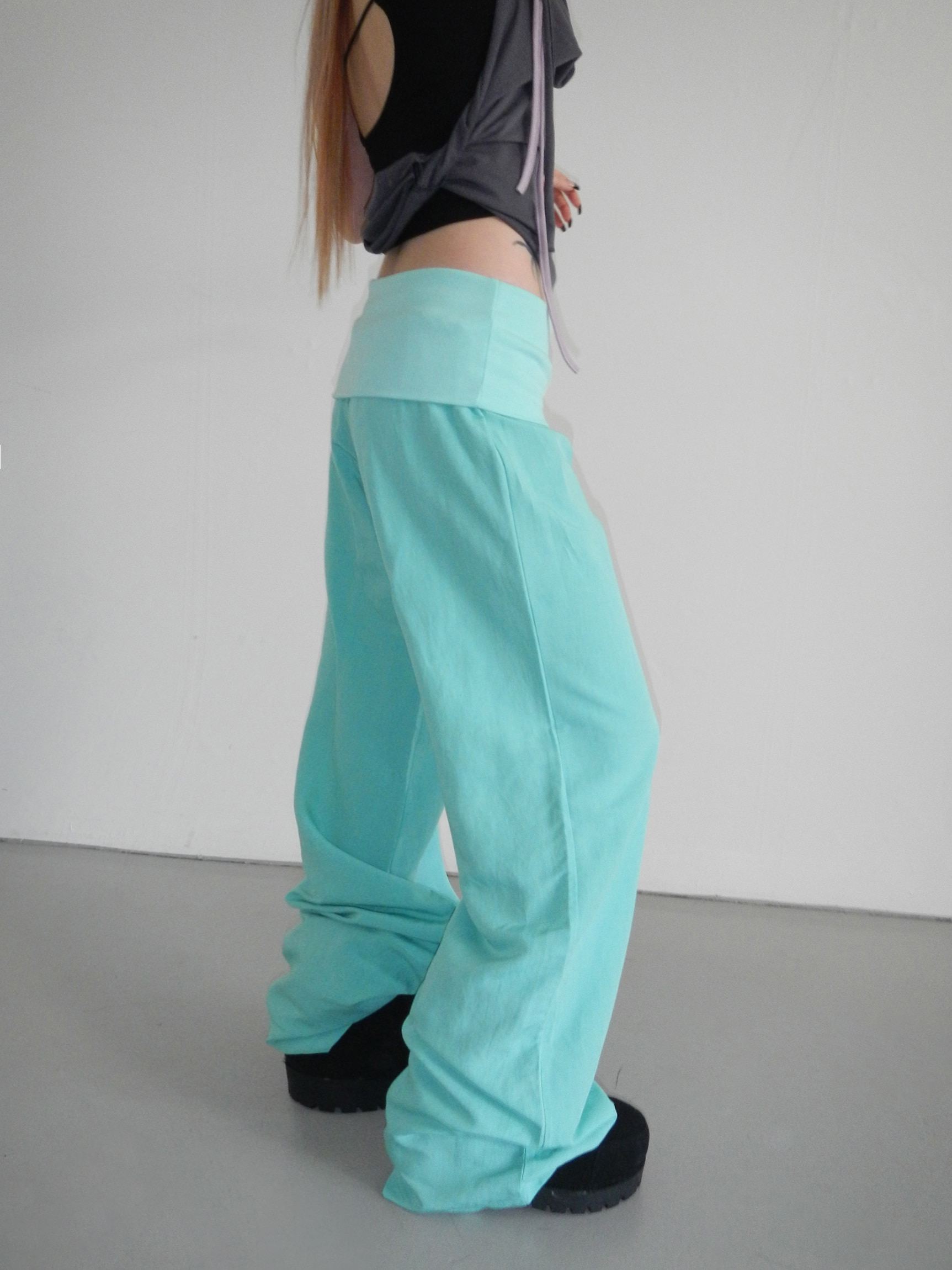 Foldover Wide Leg Pants