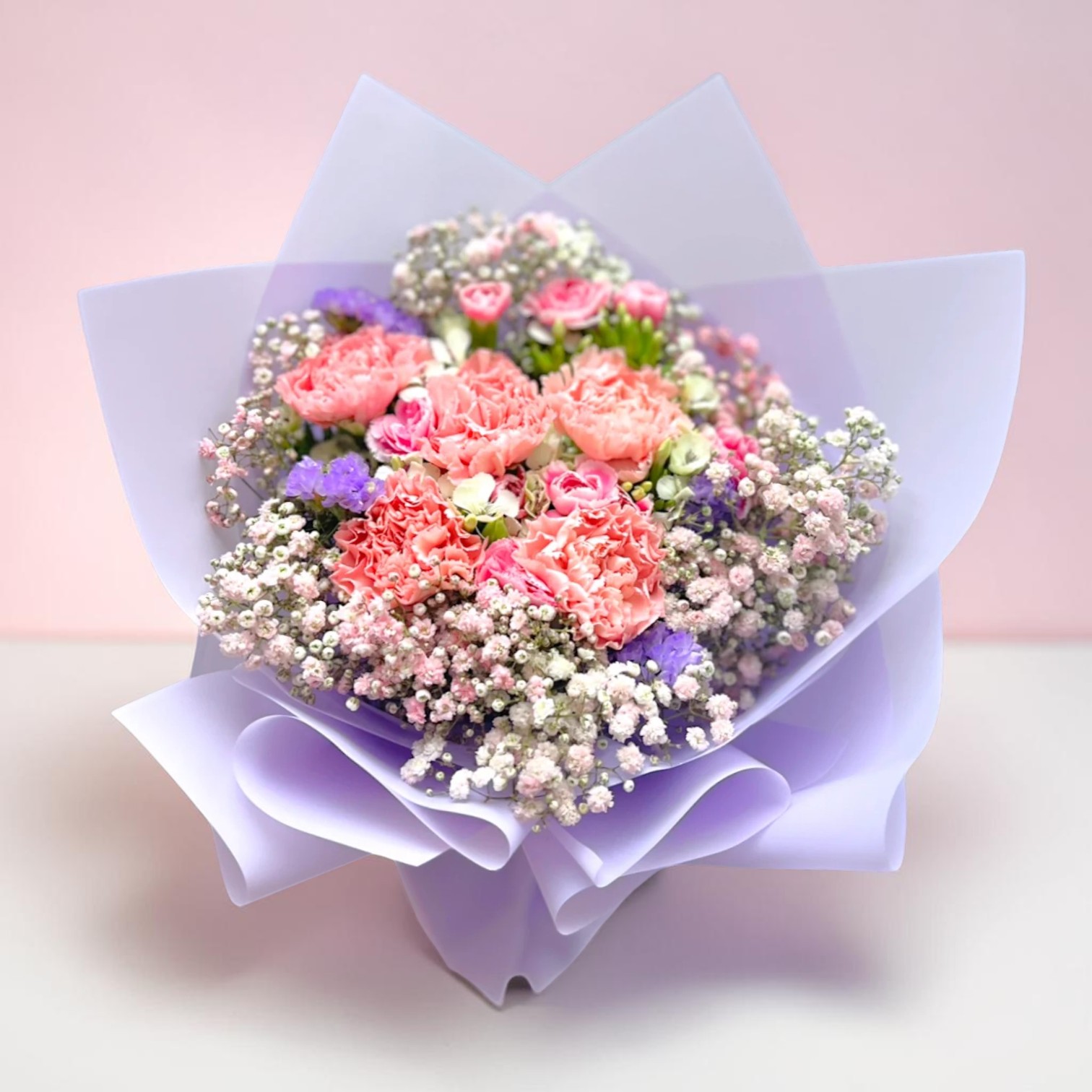 👉🏻鮮👈🏻淺粉康乃馨 3支 5支丨母親節花束丨淺粉花束丨康乃馨花束