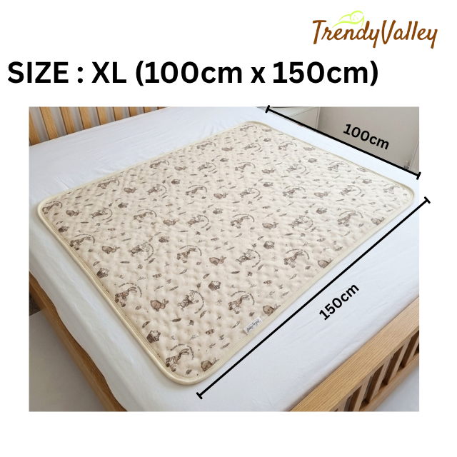 Trendyvalley Organic Cotton Baby Changing Mat Cover Mattress Bedding Protector