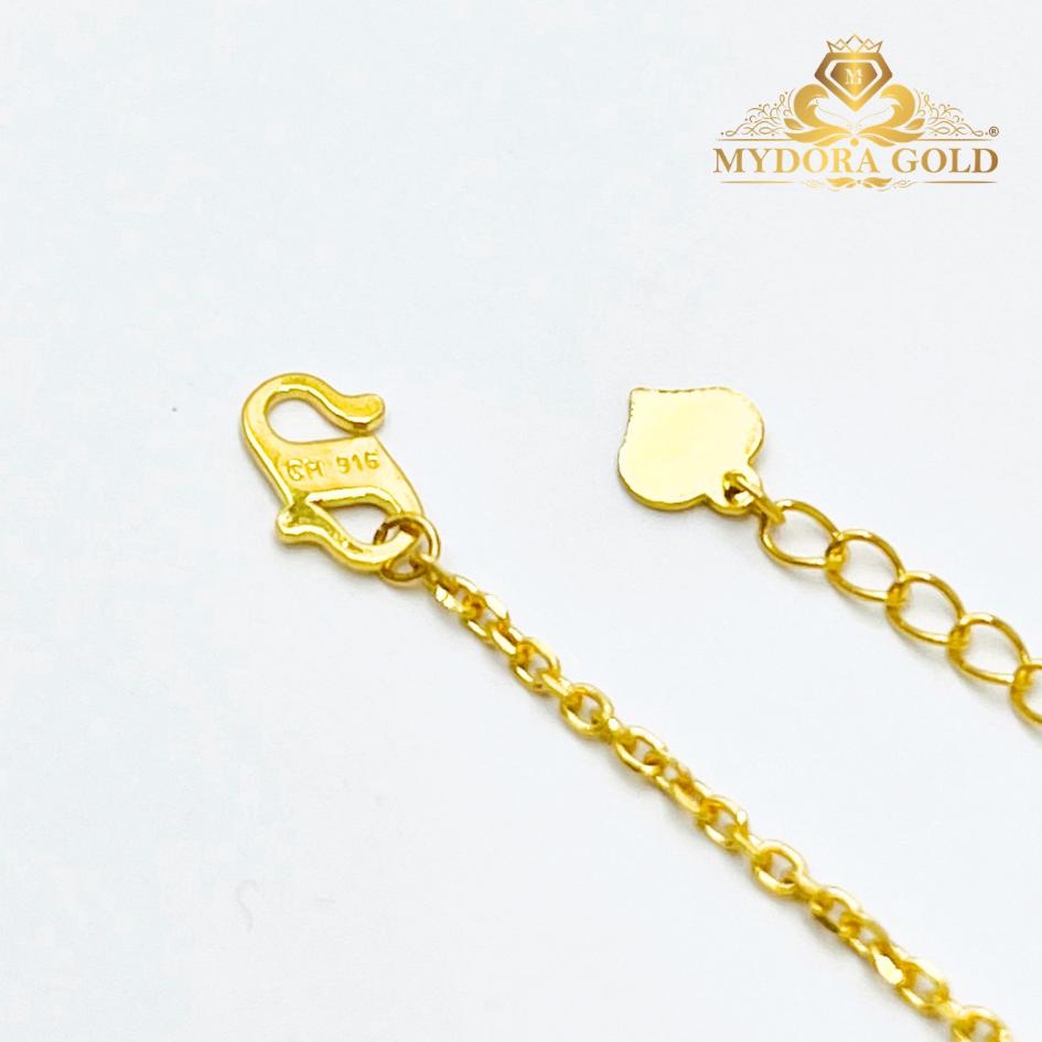 MYDORA Rantai Tangan Fesyen Daisy Lucky Leaf l EMAS 916/22K
