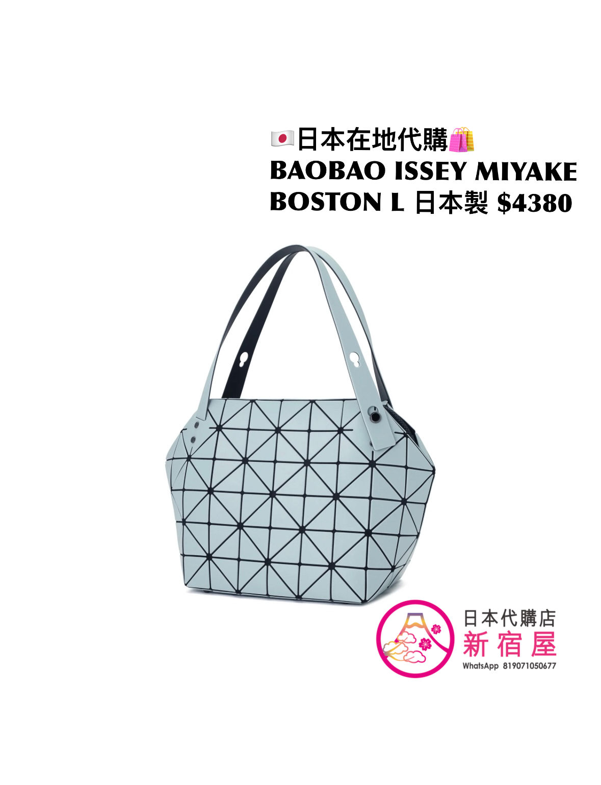 BAOBAO ISSEY MIYAKE BOSTON L