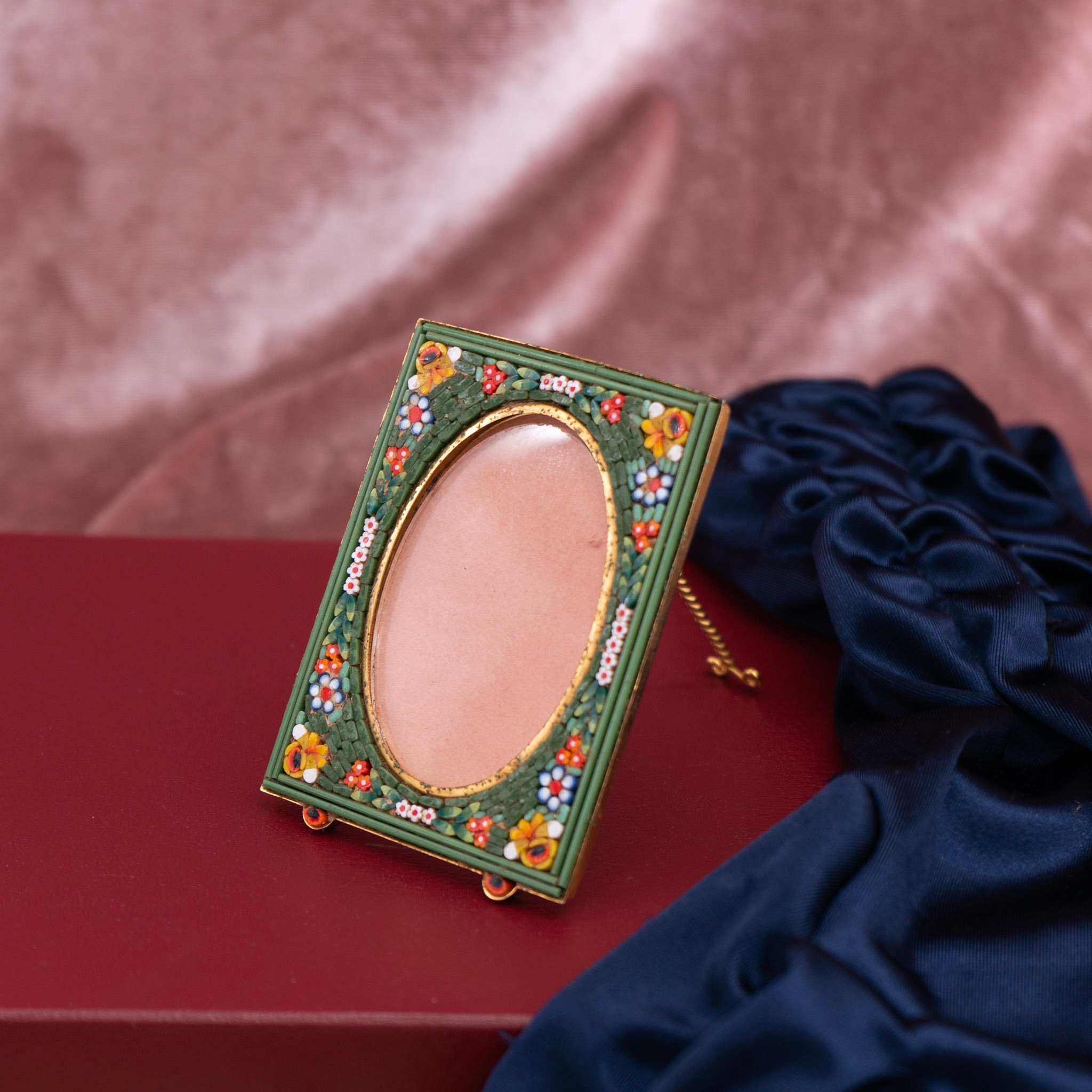 Vintage Italian Handcrafted Murano Glass Mosaic Small Mosaic Frame (MZ010)