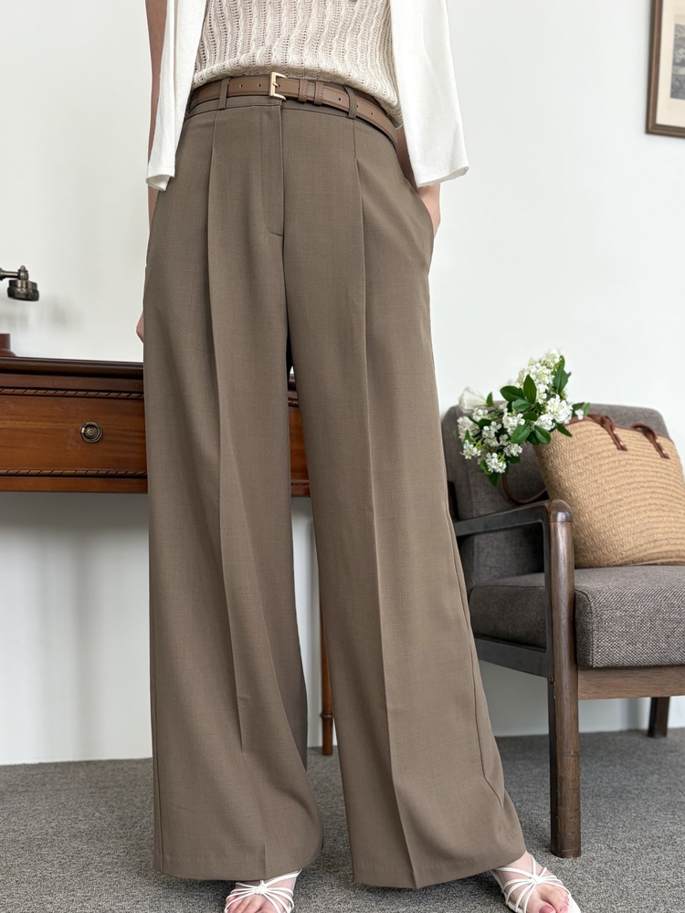 [輕薄!] Summer Timeless Rayon Pants (Brown)