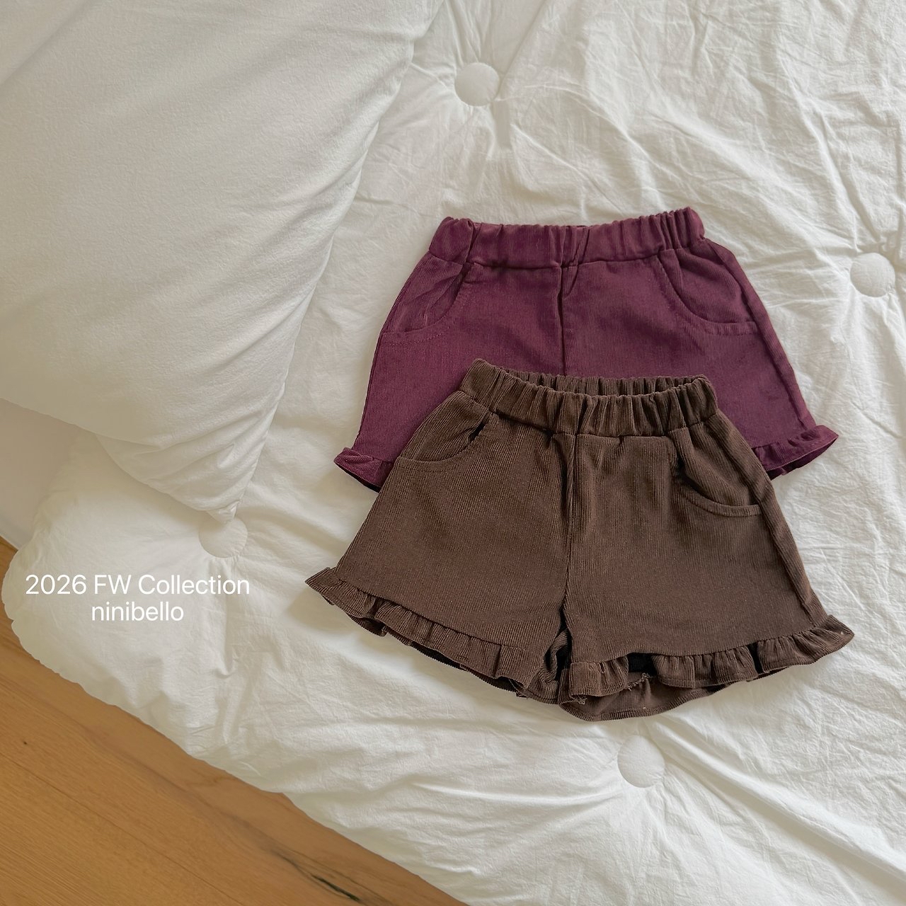Ninibello | Heart Frill Corduroy Shorts 